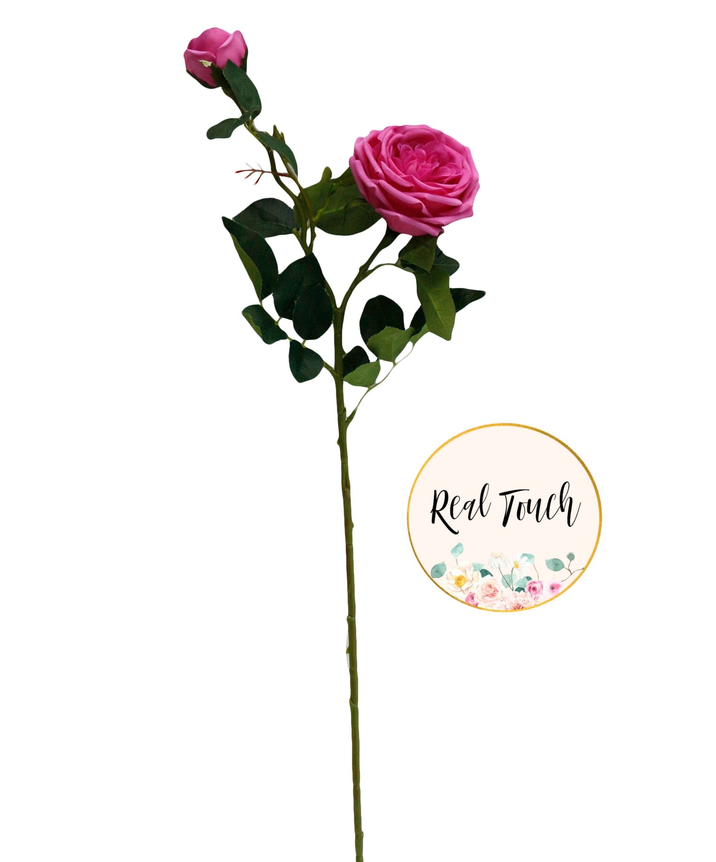 26.5"-real touch English Cabbage Rose spray