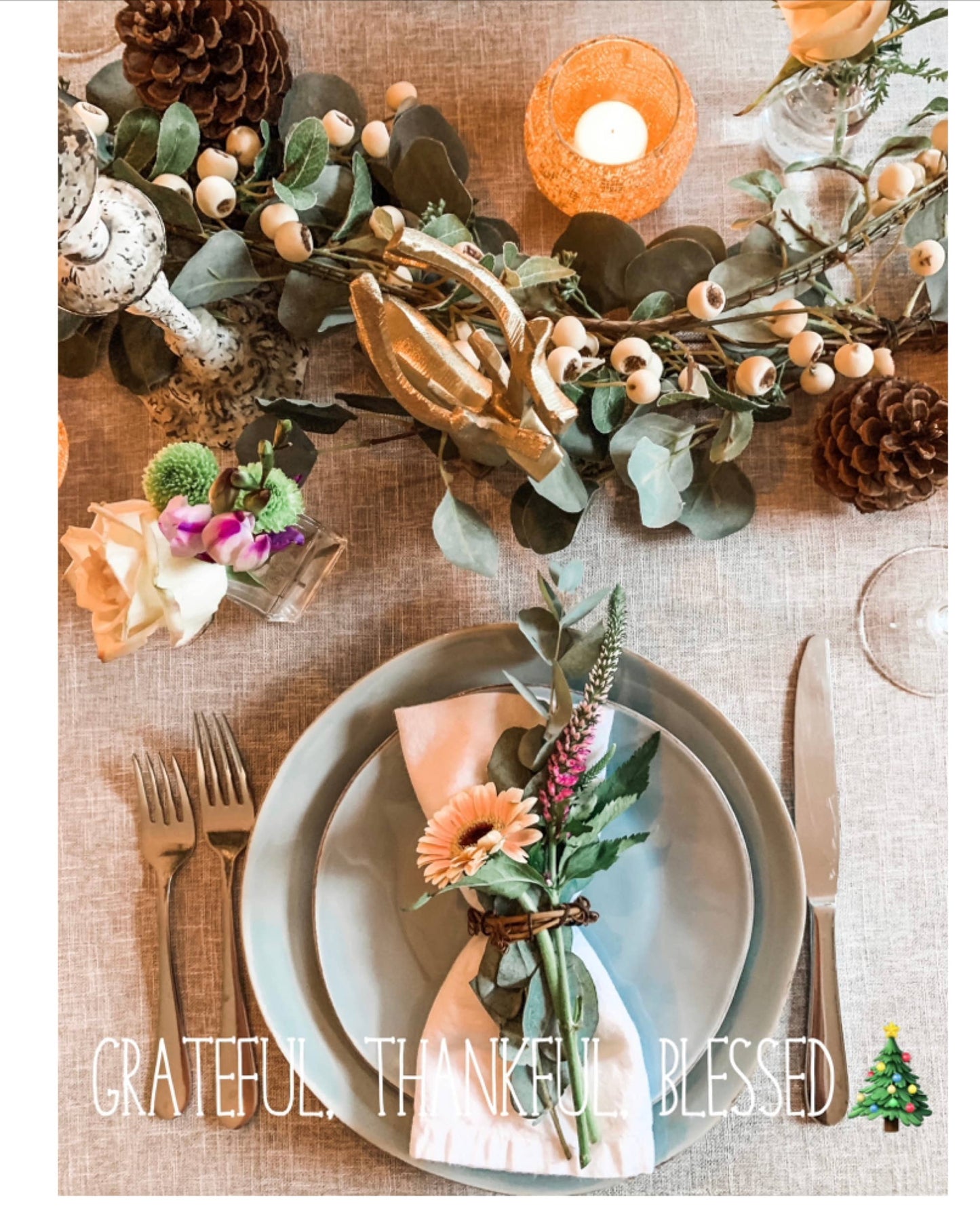 Handtied Seeded Artificial Eucalyptus Garland