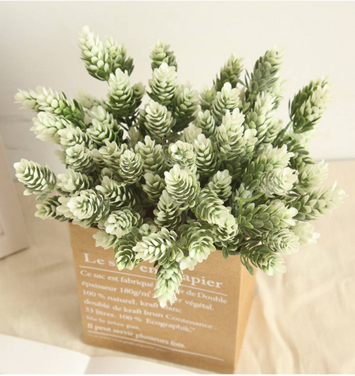 10" Artificial Frosted sedum hops