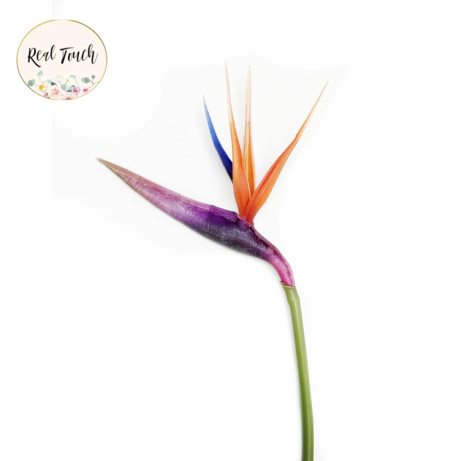 20" Real Touch Bird of Paradise-navy/begonia/orange