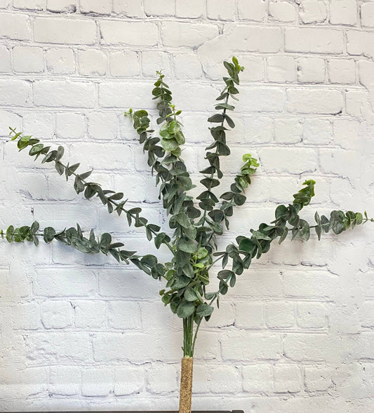 22" Real Touch flocked Spiral Eucalyptus Bush