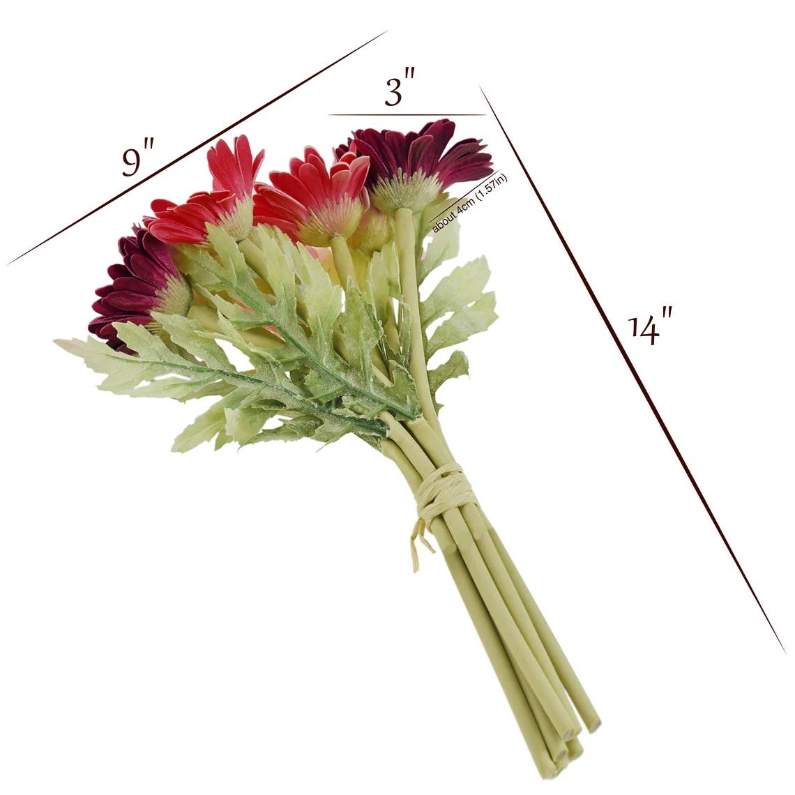 14"-Pack of 7stem Real Touch Daisy Bouquet