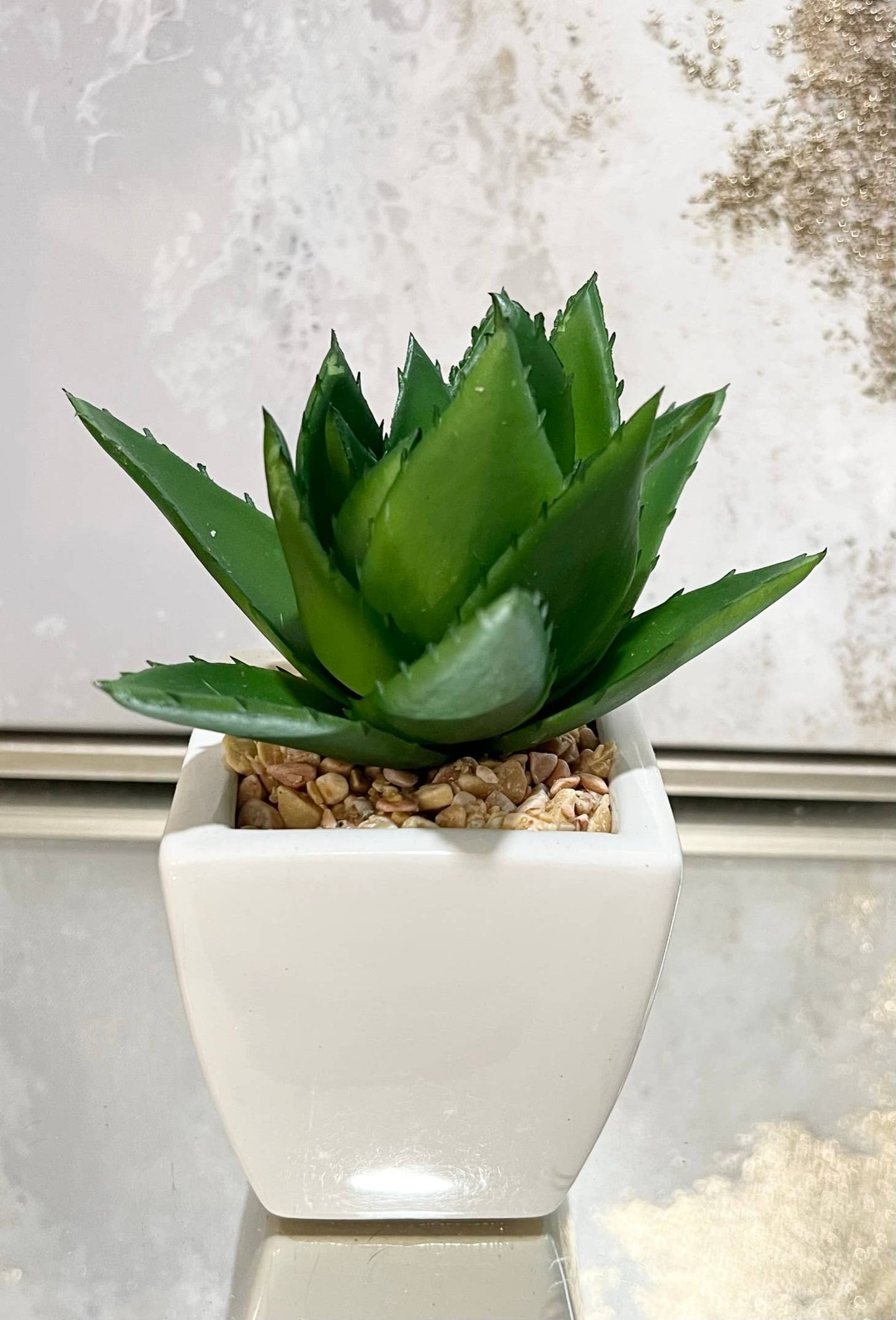 5" Artificial Aloe Succulent Ceramic Pot Quality product