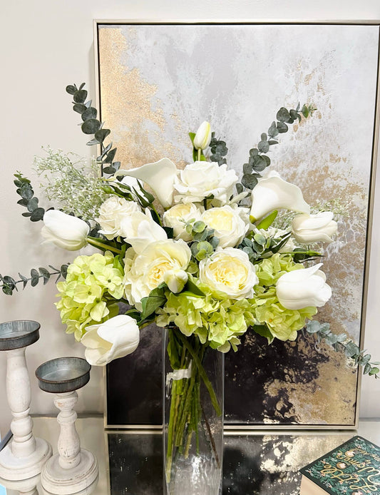 14" Artificial Hydrangea - 5" bloom