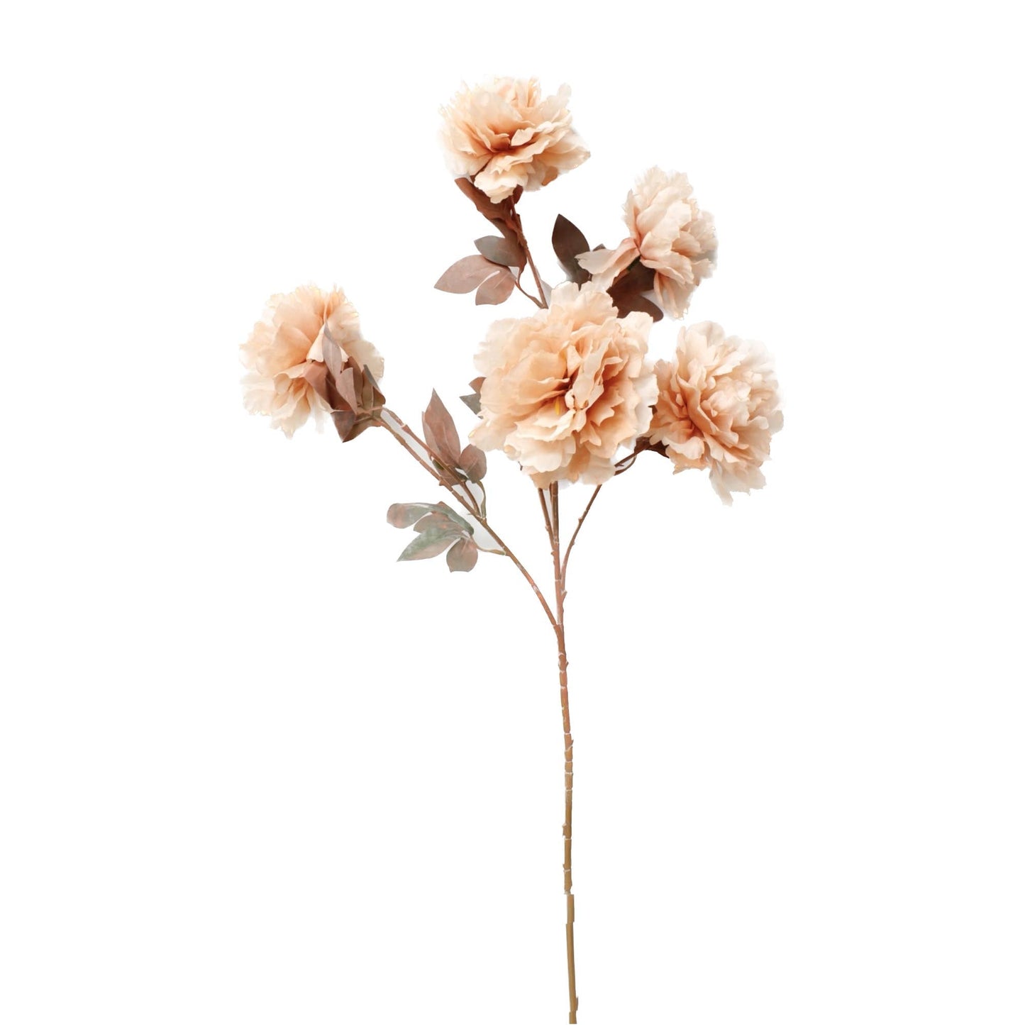 30" Rustic Artificial Silk Peony spray with 5 Blooms