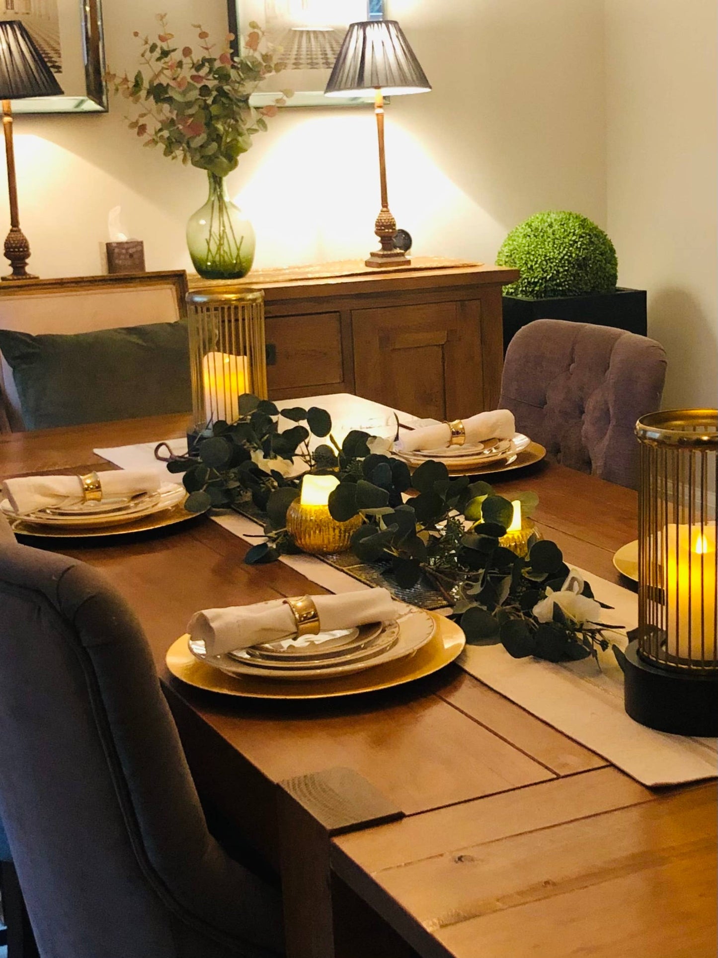 Handtied Seeded Artificial Eucalyptus Garland