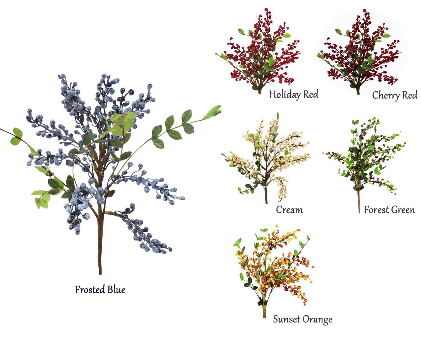 20"Soft Touch artificial berry sprays