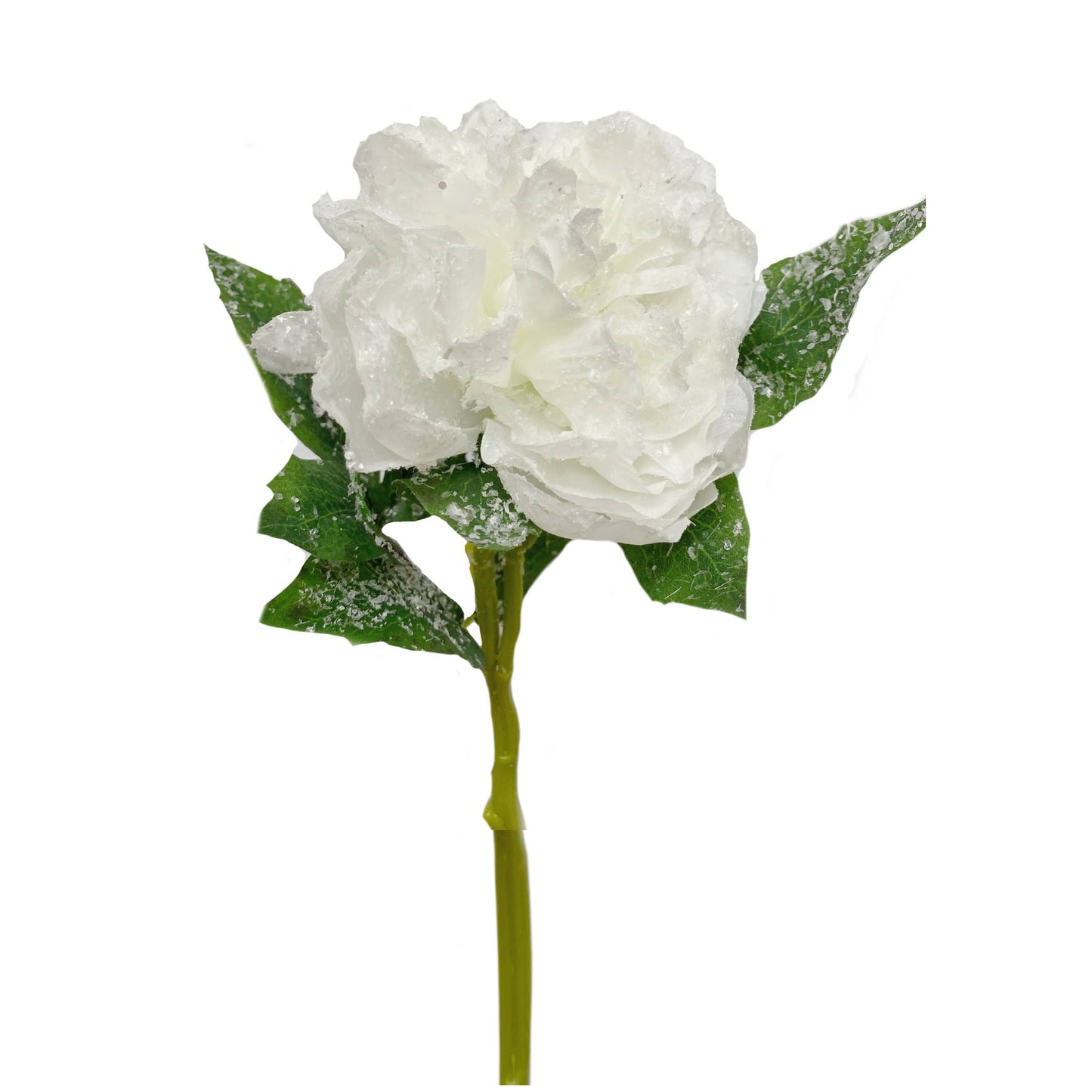 14" Artificial Snowy peony bloom