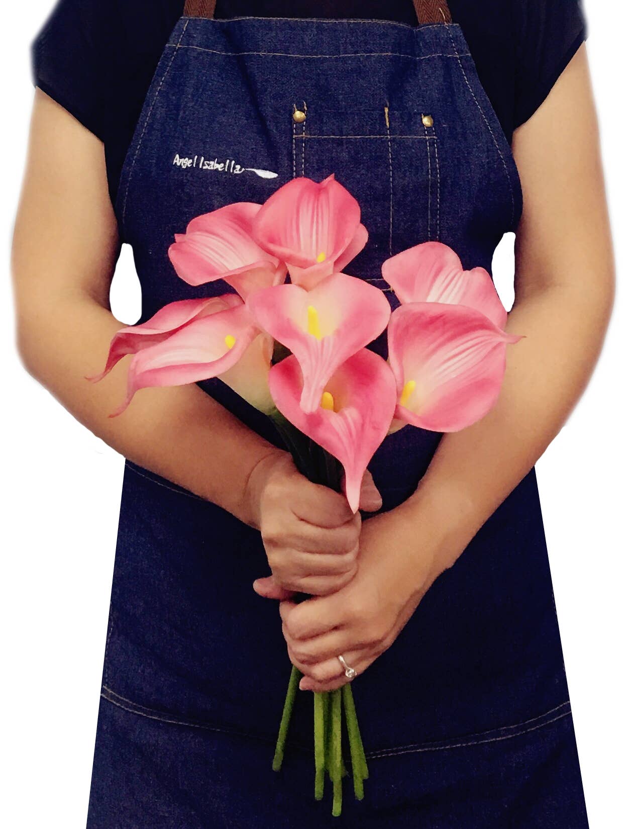 16" large Bloom Soft touch artificial calla lily bouquet