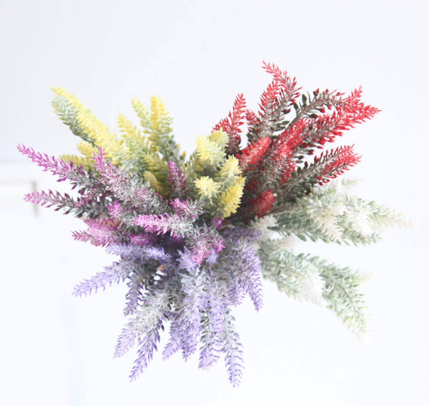 14" Artificial Frosted Lavender bush