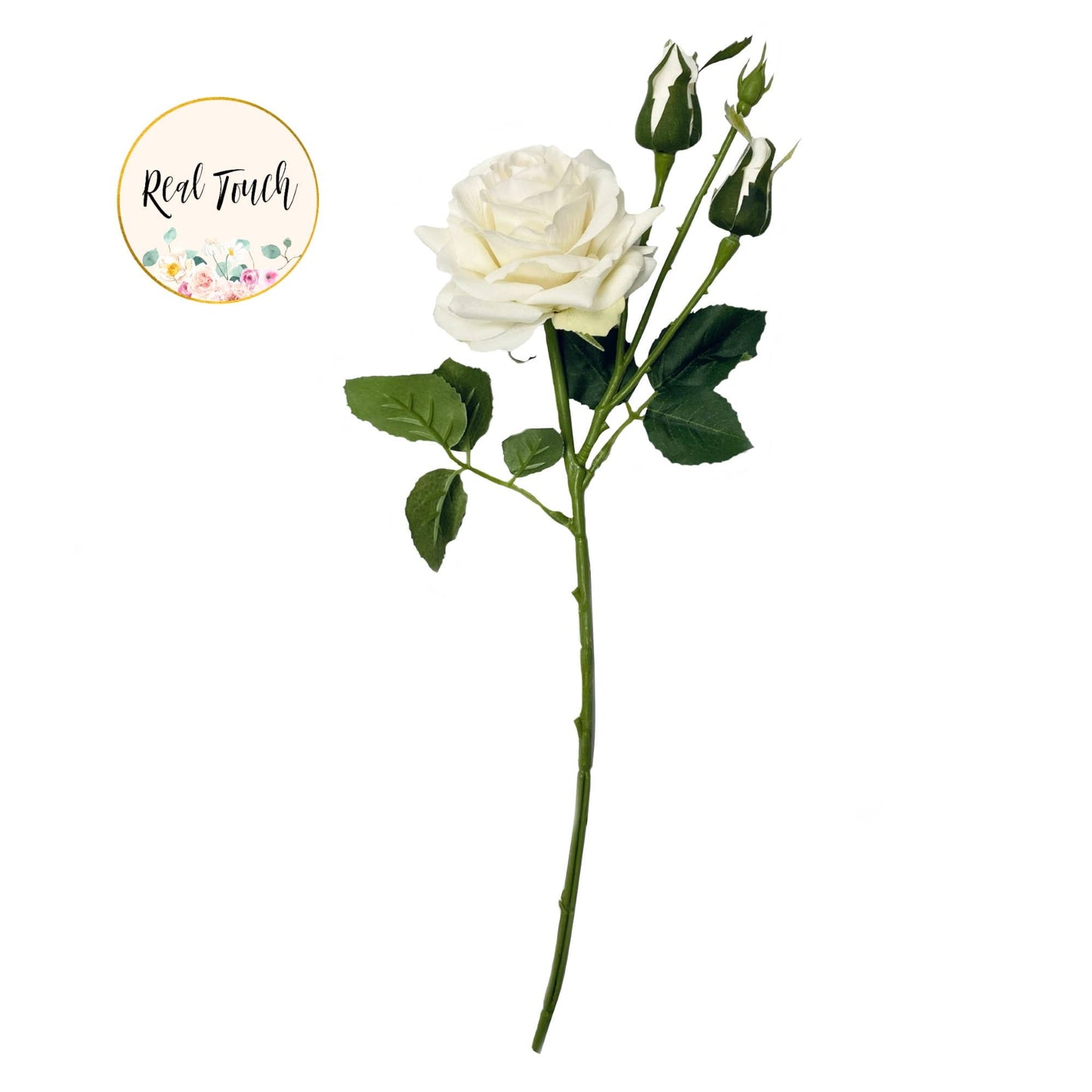 16" Real Touch Rose-moisturizing rose petal bendable stem