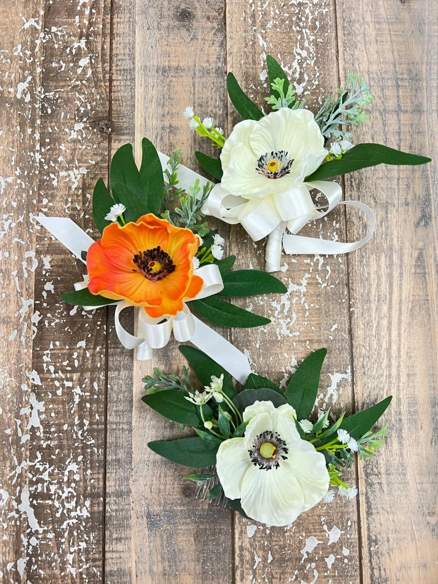 Elegant Faux Flower Corsage & Boutonniere Set for Special Occasions