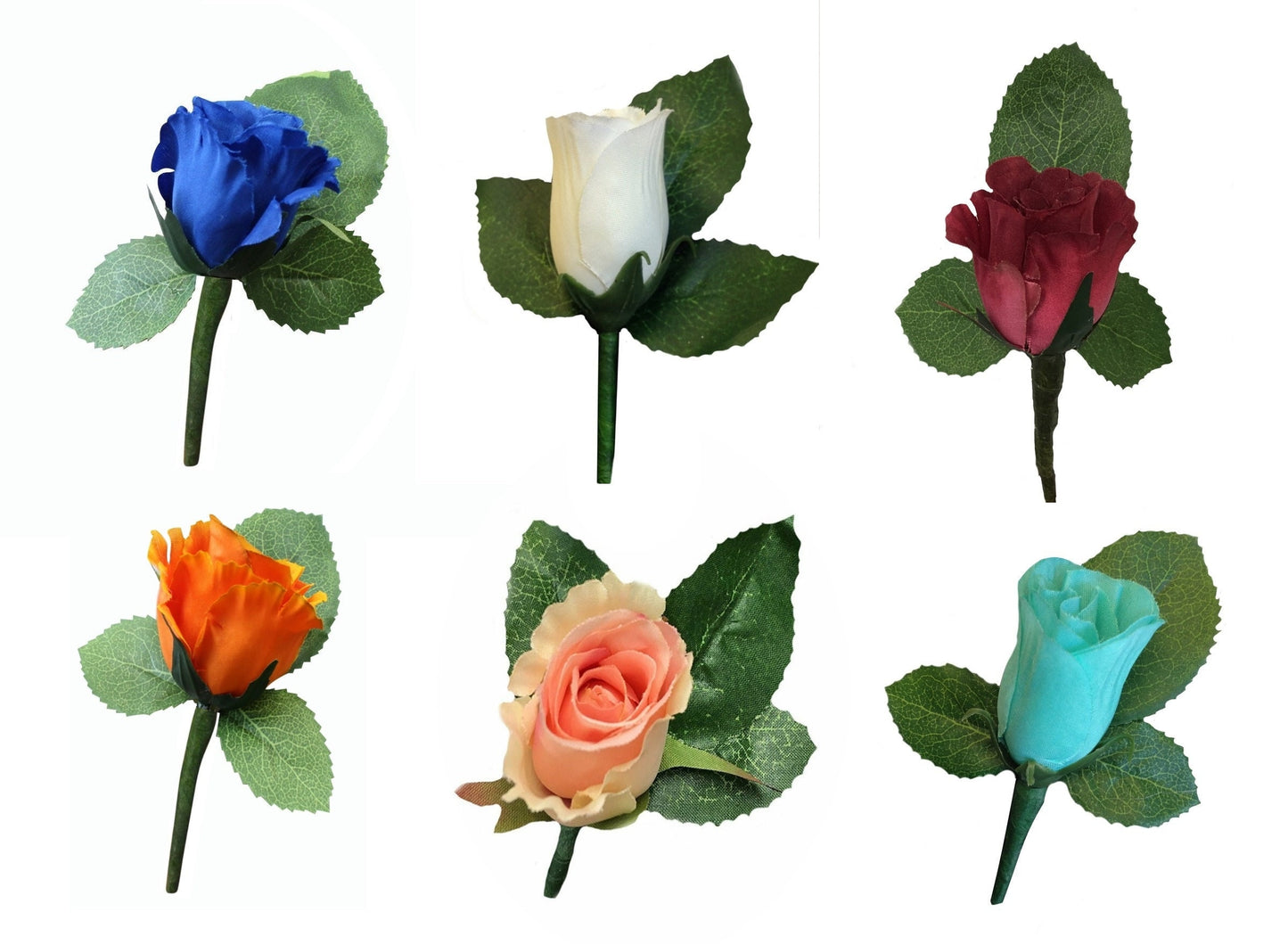 Classic keepsake artificial Rose boutonniere-pin included