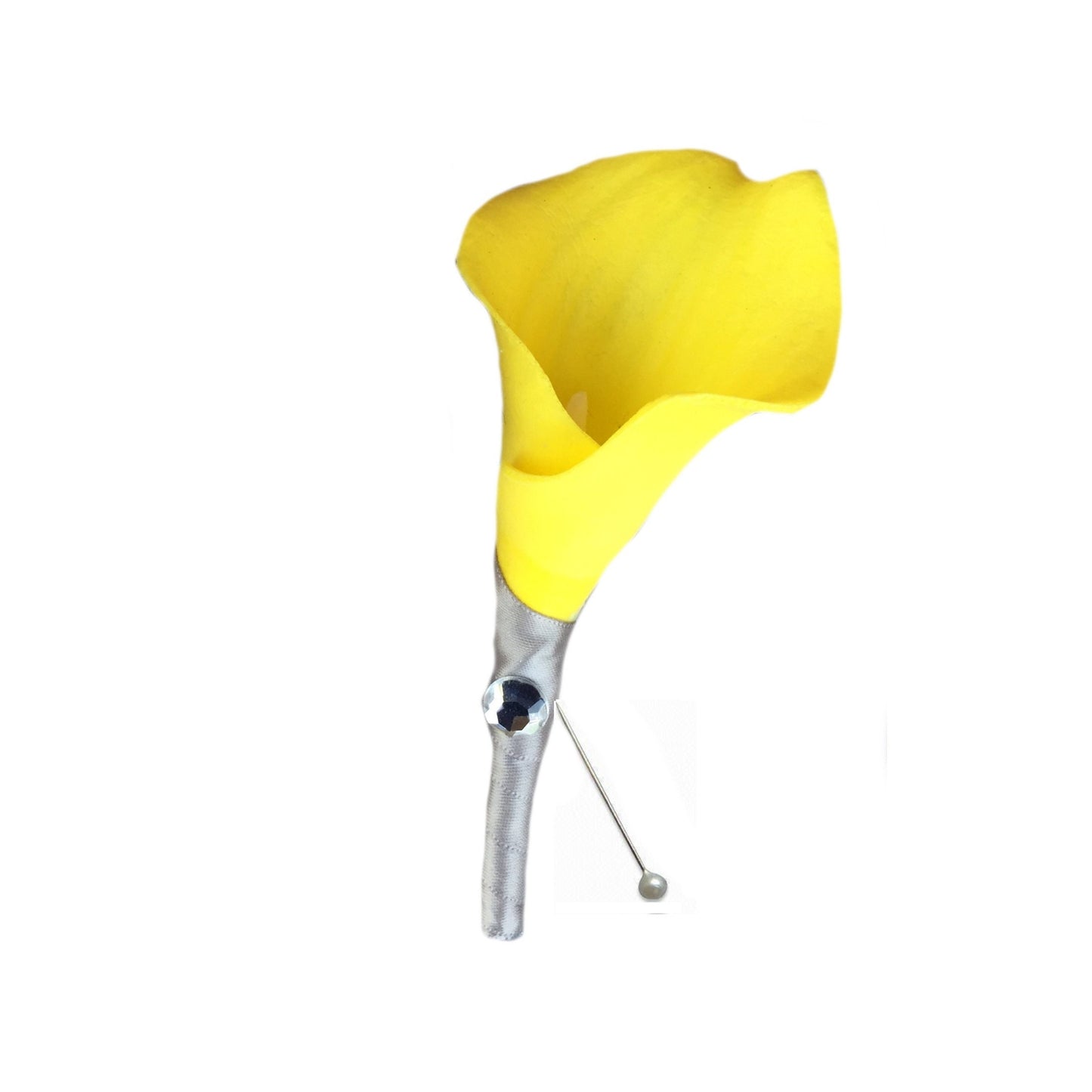 Elegant Real Touch Calla Lily Wedding Set - Customize Your Ribbon Color