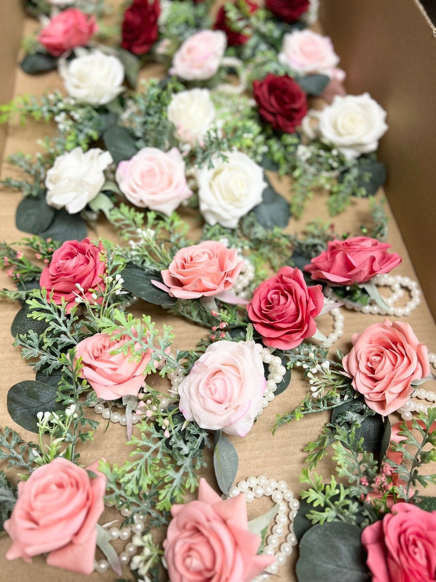 Customizable Lifelike Rose Corsage & Boutonniere Set for Special Occasions