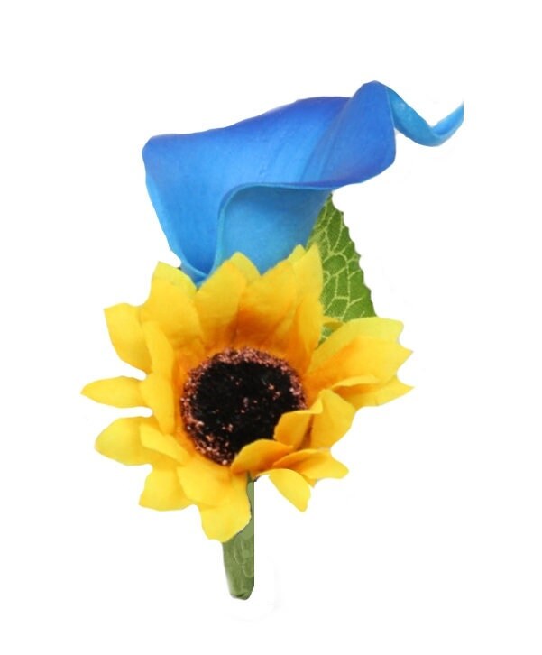 Elegant Sunflower & Calla Lily Corsage and Boutonniere Set - Personalizable