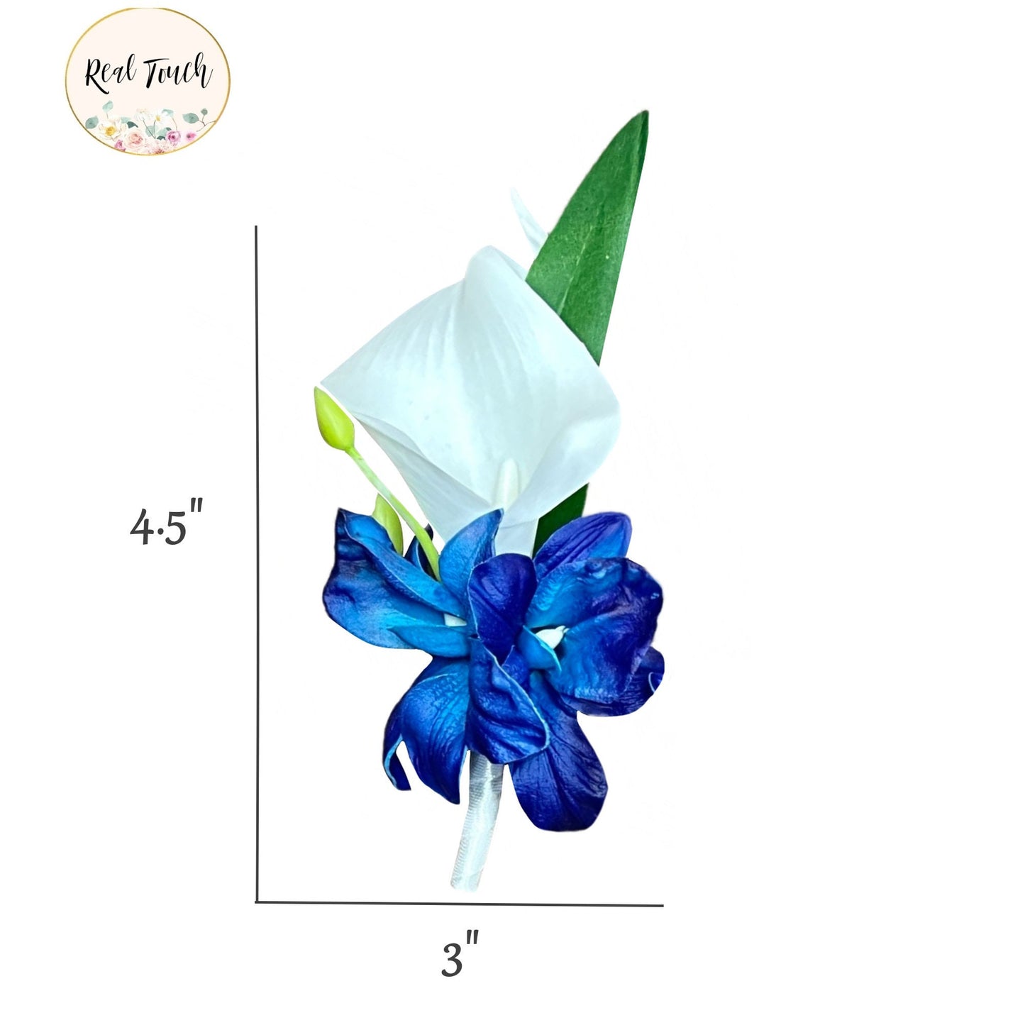 Elegant Orchid & Calla Lily Wedding Corsage and Boutonniere Set