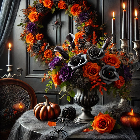 Spooky and Chic: Halloween Decor Ideas with Artificial Flowers