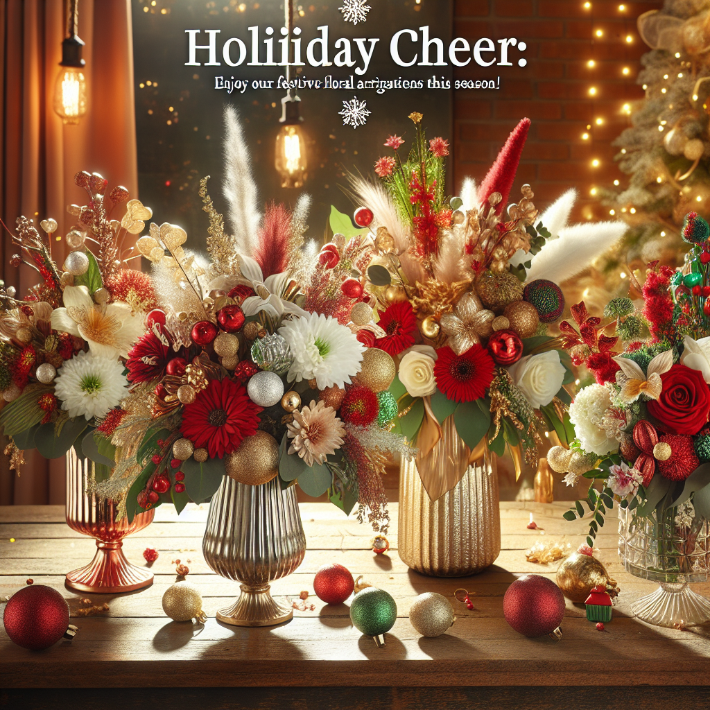 Holiday Cheer: Enjoy Our Festive Floral Arrangements This Season!