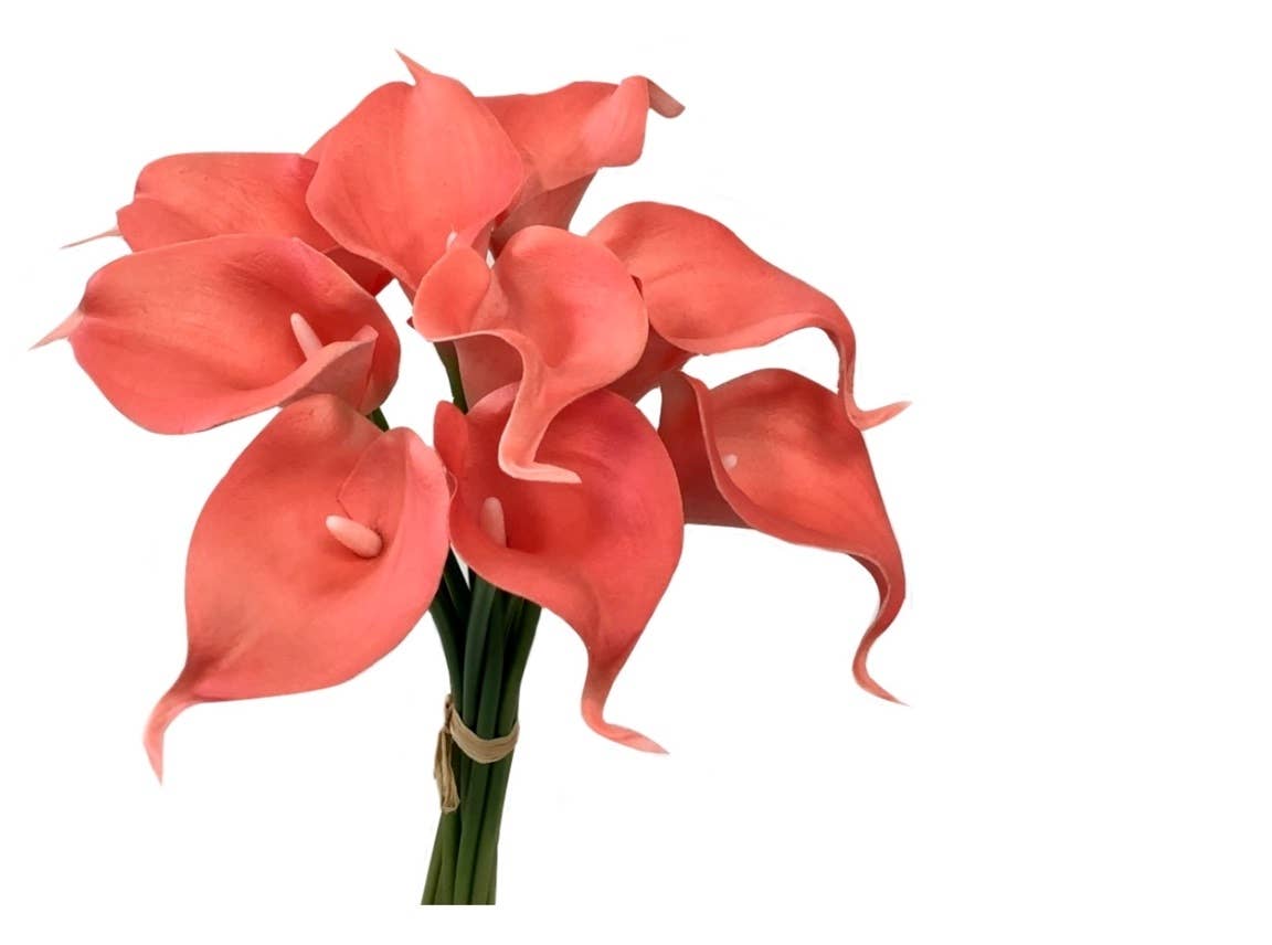 Pack of 10 Stems-Real Touch Calla lilies-Small Bloom
