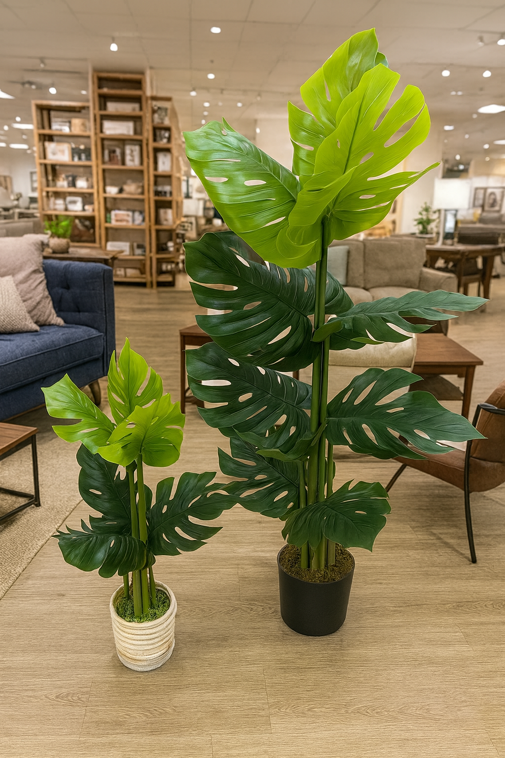 Potted Artificial Monstera Plant