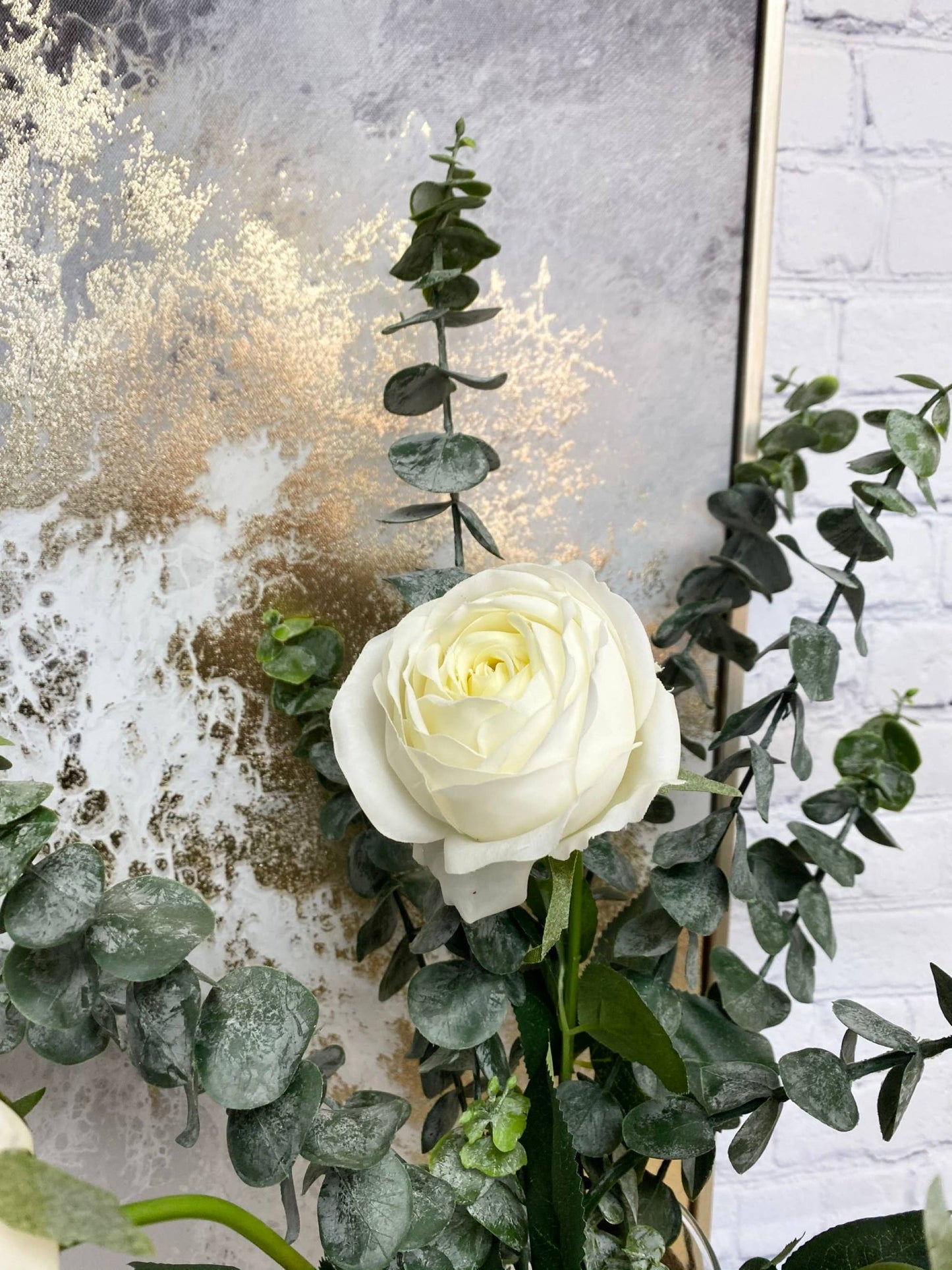 17"-Ultra Realist Real touch Cabbage Rose-Artificial 