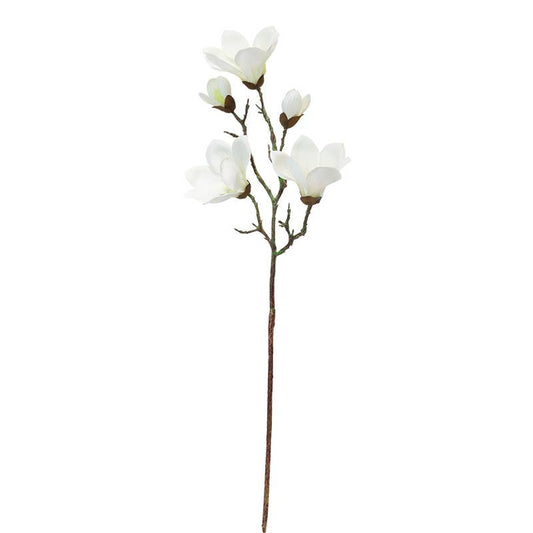 28.5"-Premium 5-bloom Faux Magnolia-Moisturizing Coating