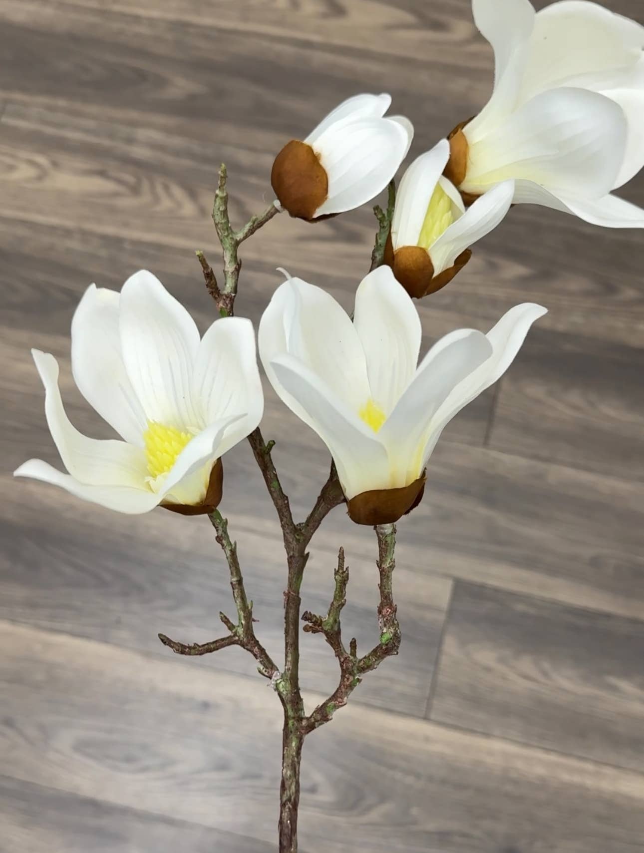 28.5"-Premium 5-bloom Faux Magnolia-Moisturizing Coating
