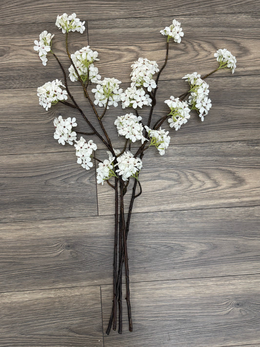 36" Faux Artificial Pear Blossom Branch
