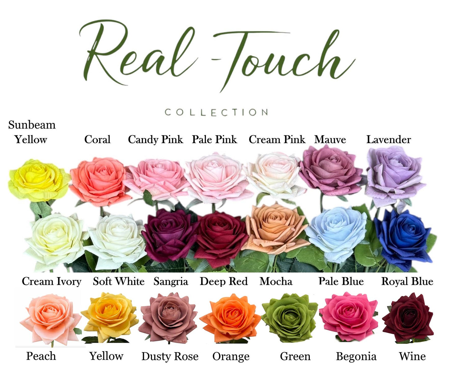 Pack of 50 stems-Ultra Realistic Rose-17"