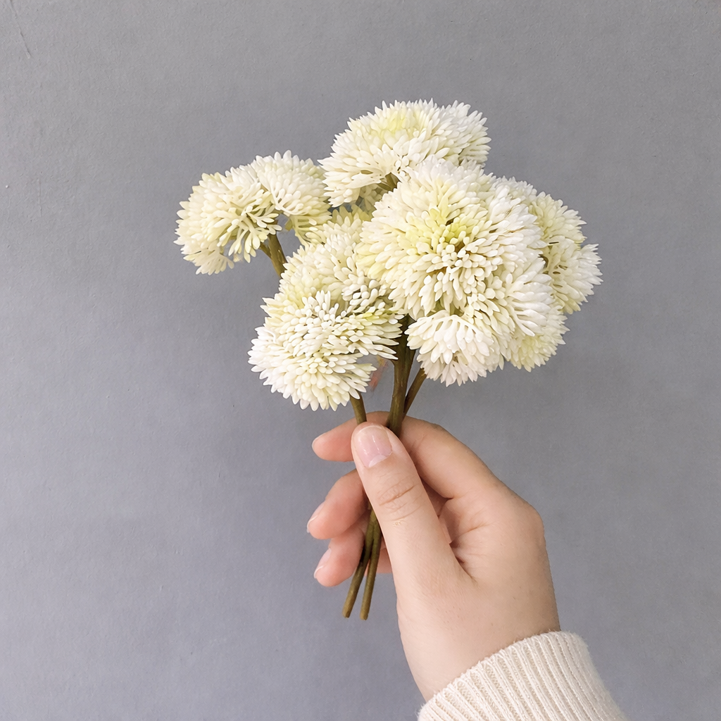 9"Long 4" DIA mini Soft touch Faux Sedum Spray Stem