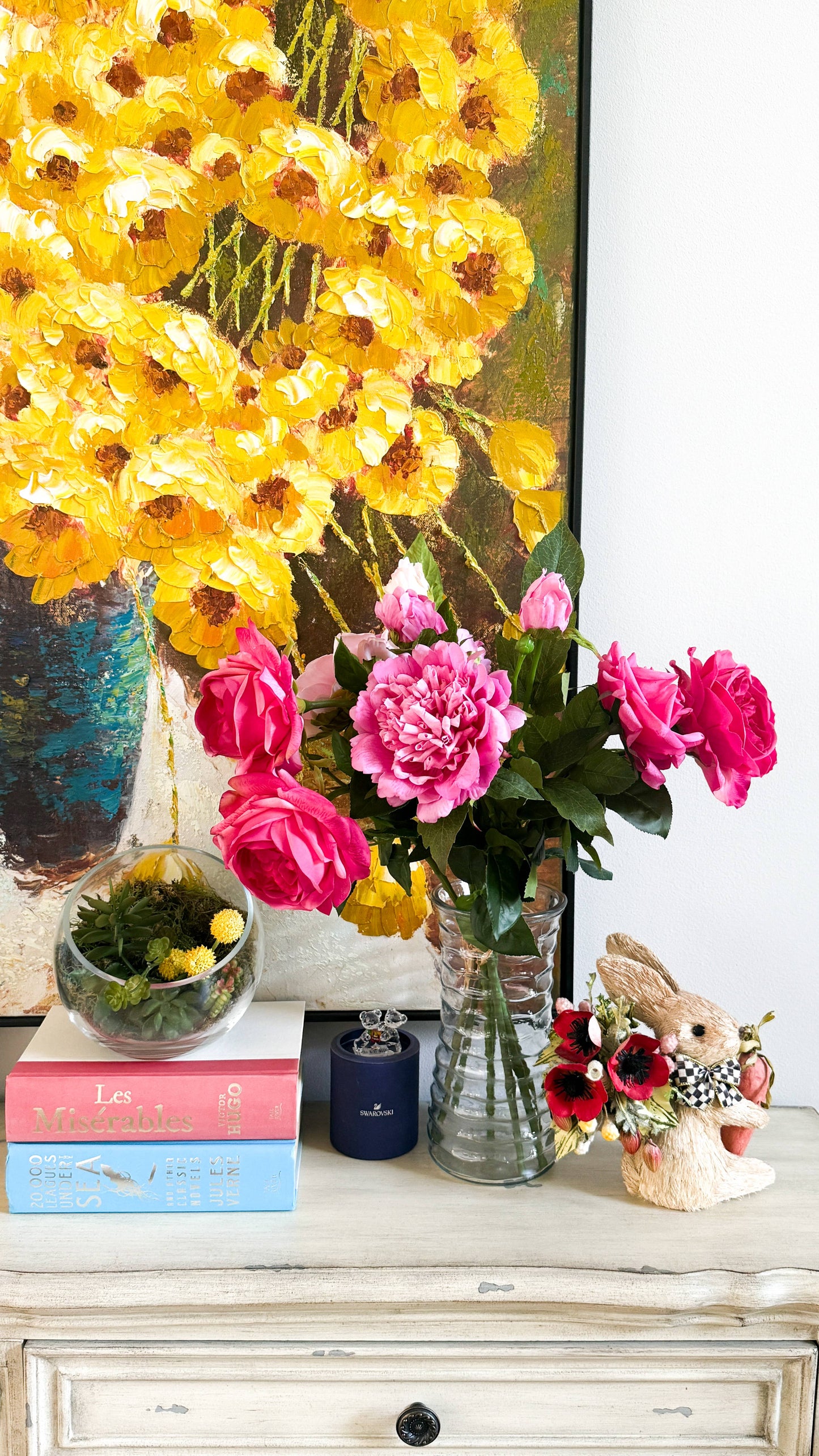 23.5"-Real Touch Moisturized Coating Peony Stem
