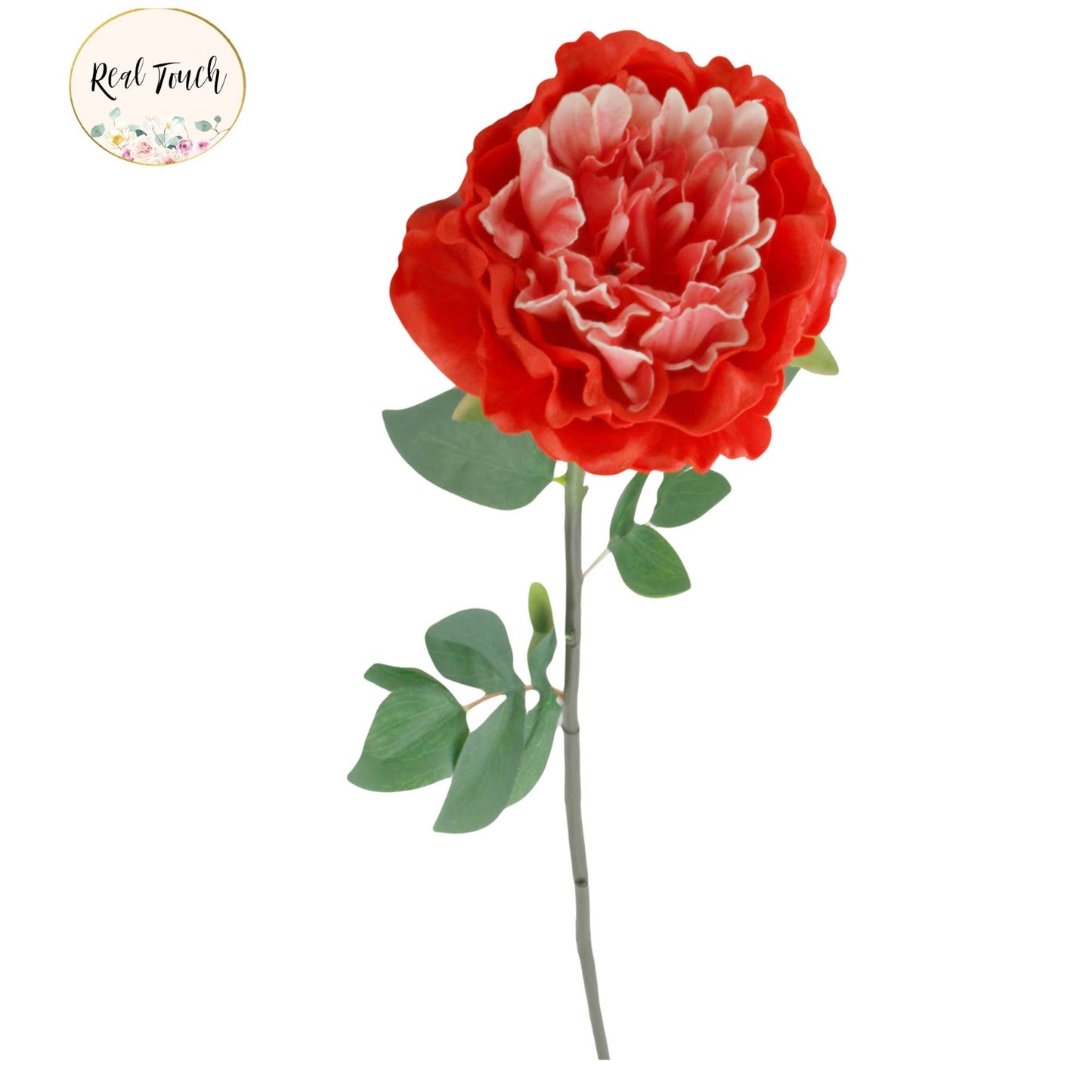 30" Elegant Bloom Long stem soft touch-PU made Peony