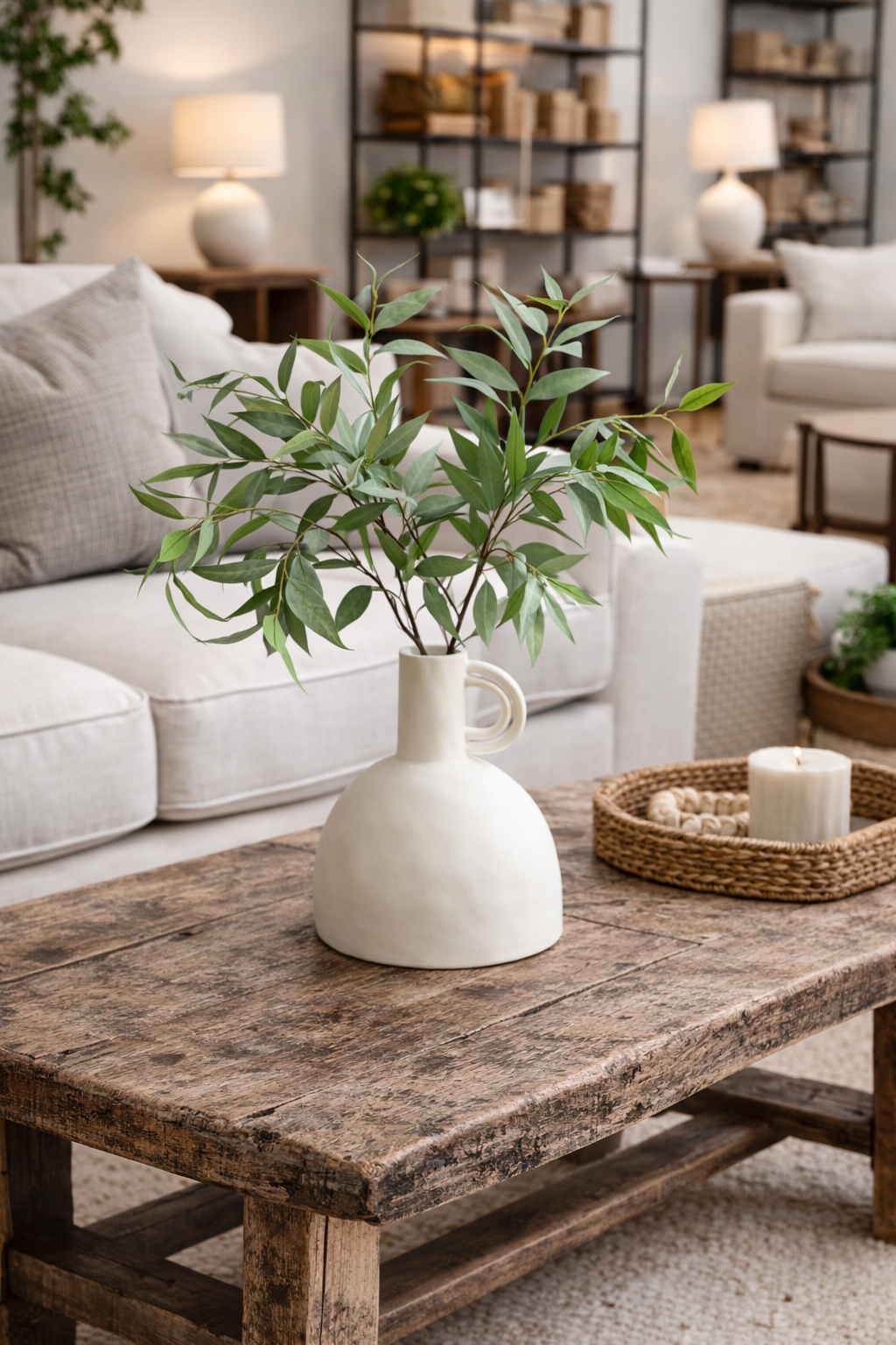 41"Quality Artificial Frosty Eucalyptus-Lush or Frosty