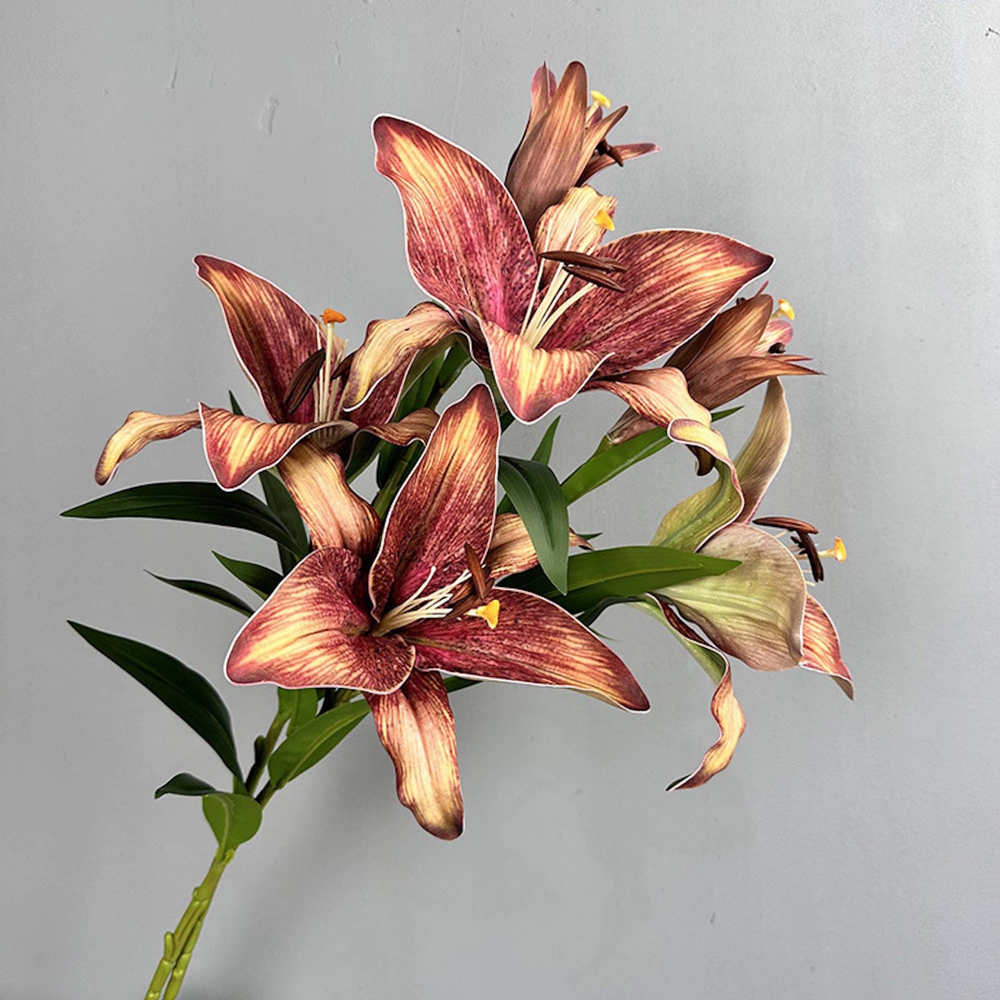 34.5"-Elegant 9" Large Bloom Lily-3 Flowers per stem