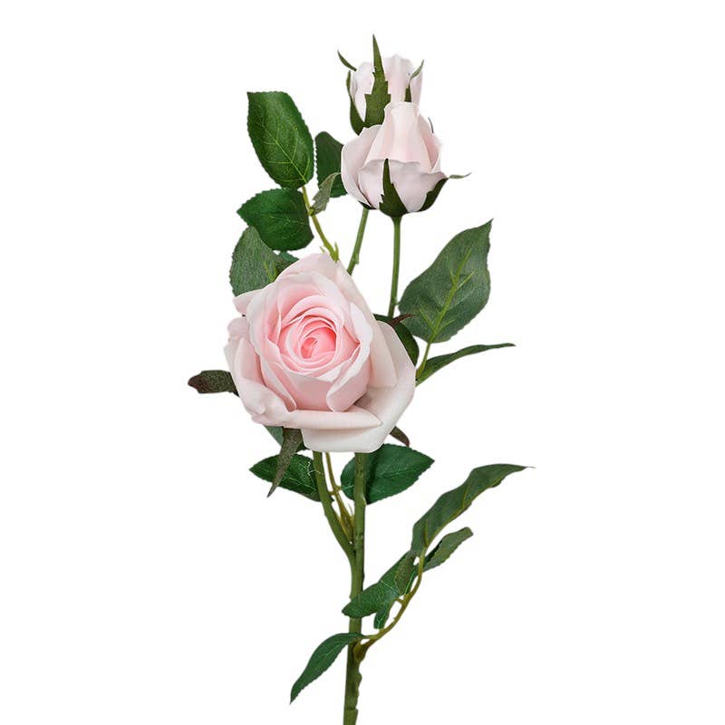 21"-Real touch moisturized petals Faux Rose-3 Blooms