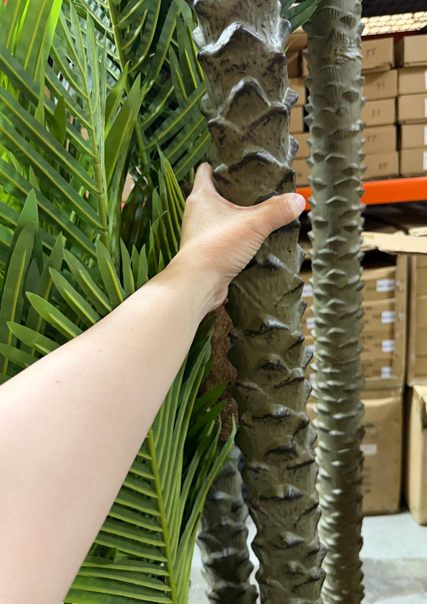 10-12FT-Premium Artificial Coconut Palm Tree, Real Fiber