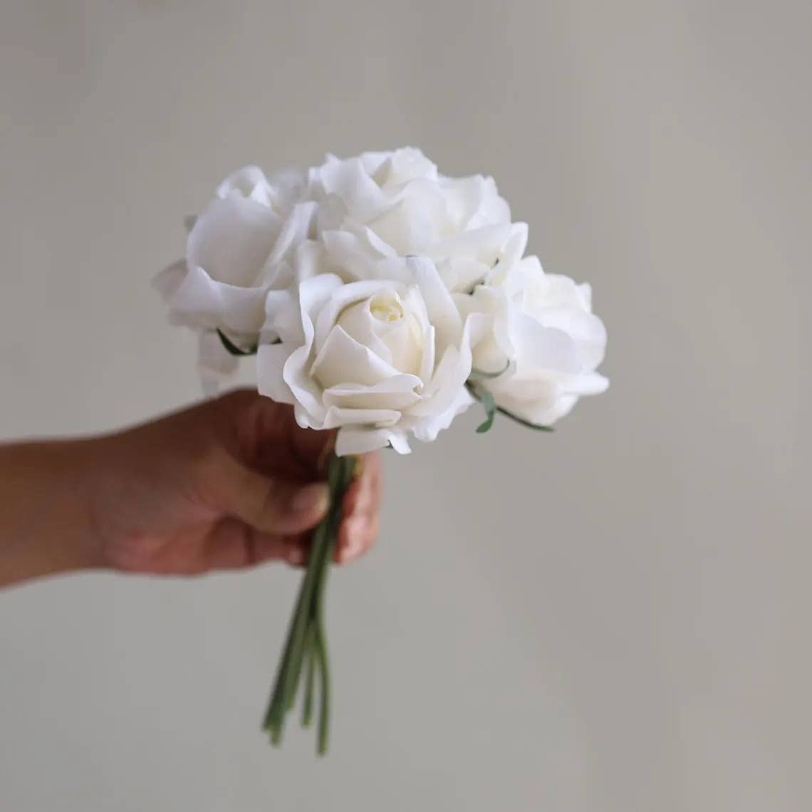 10"Pack of 6-Natural-Moisturized coating Real Touch Rose