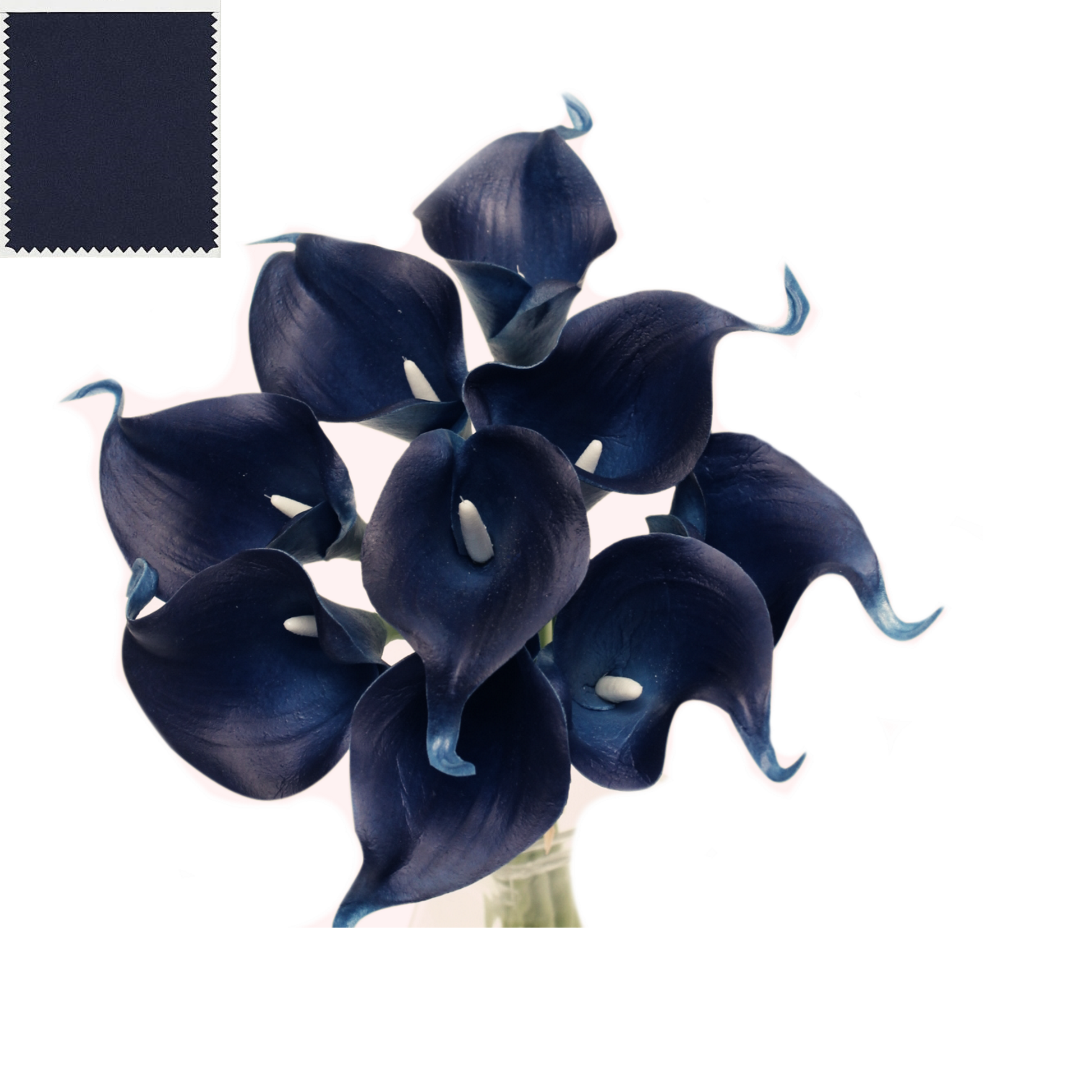 Pack of 10-Lifelike Real Touch Calla lily-Navy Collection