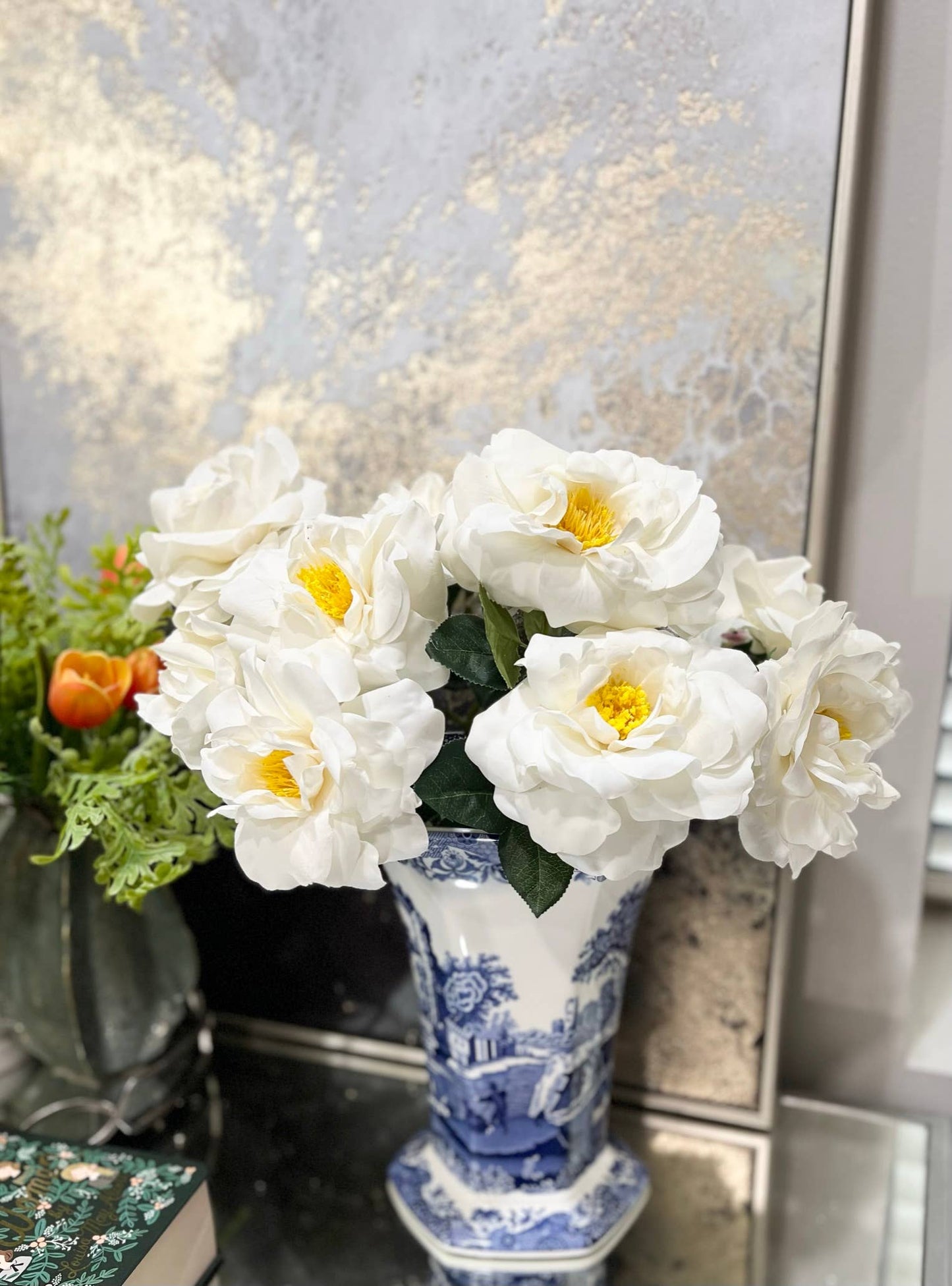 Elegant lifelike Artificial Real Touch Orlane Rose-15"Long