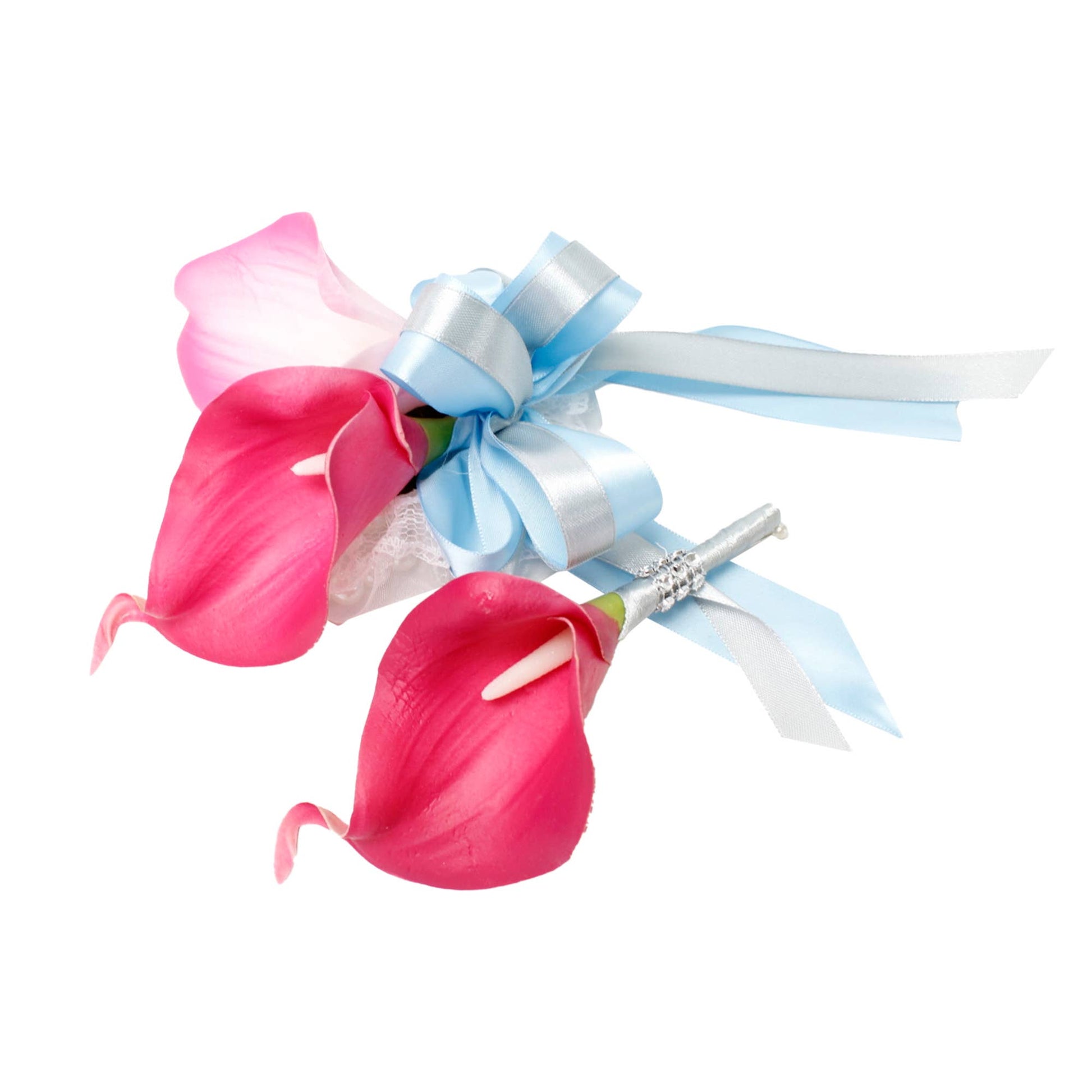 13"-Pack of 10stems-Begonia Fuchsia Real Touch Calla lily