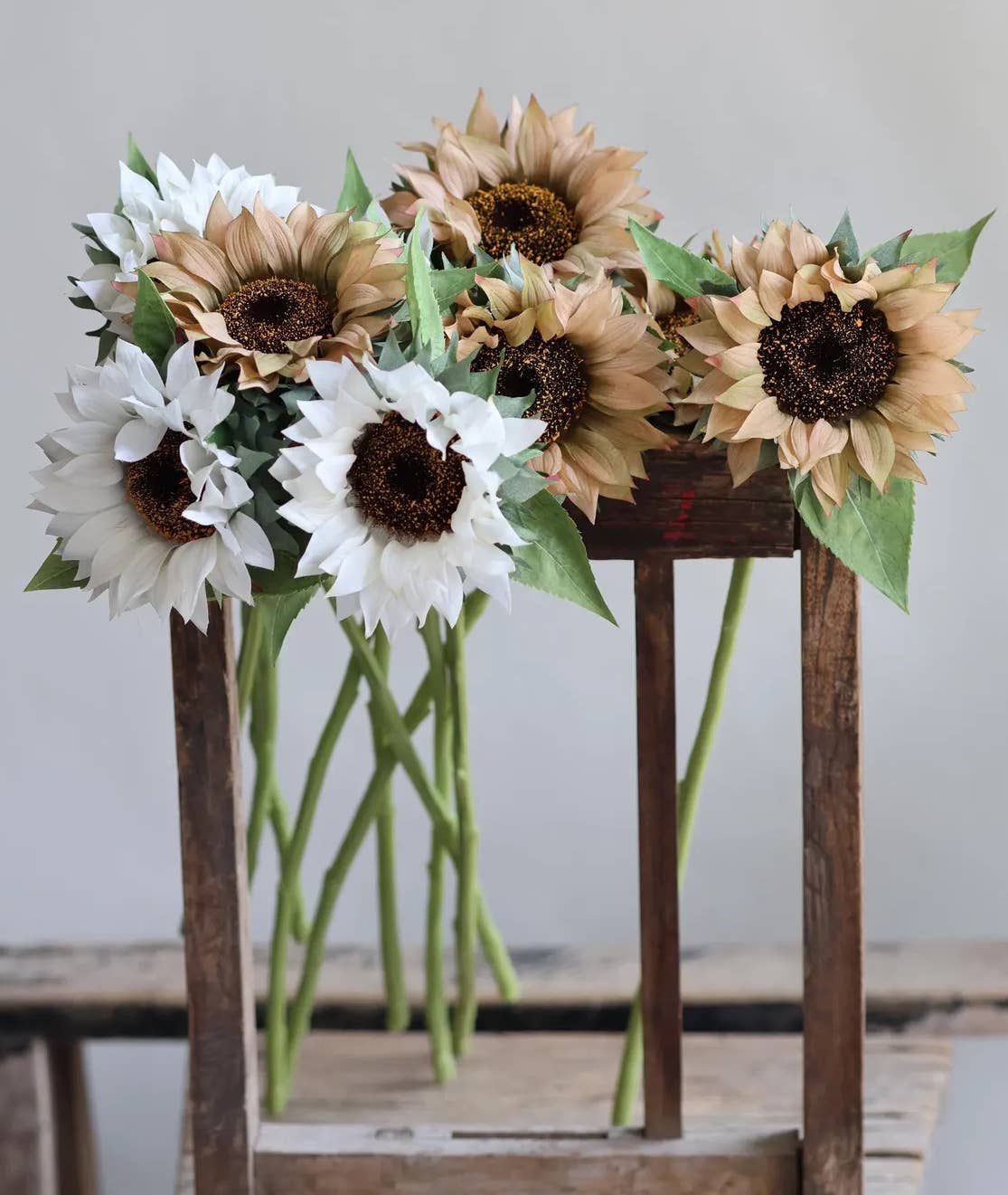 27.5"-Lux Collection-Moisturized Real Touch Sunflower Stem