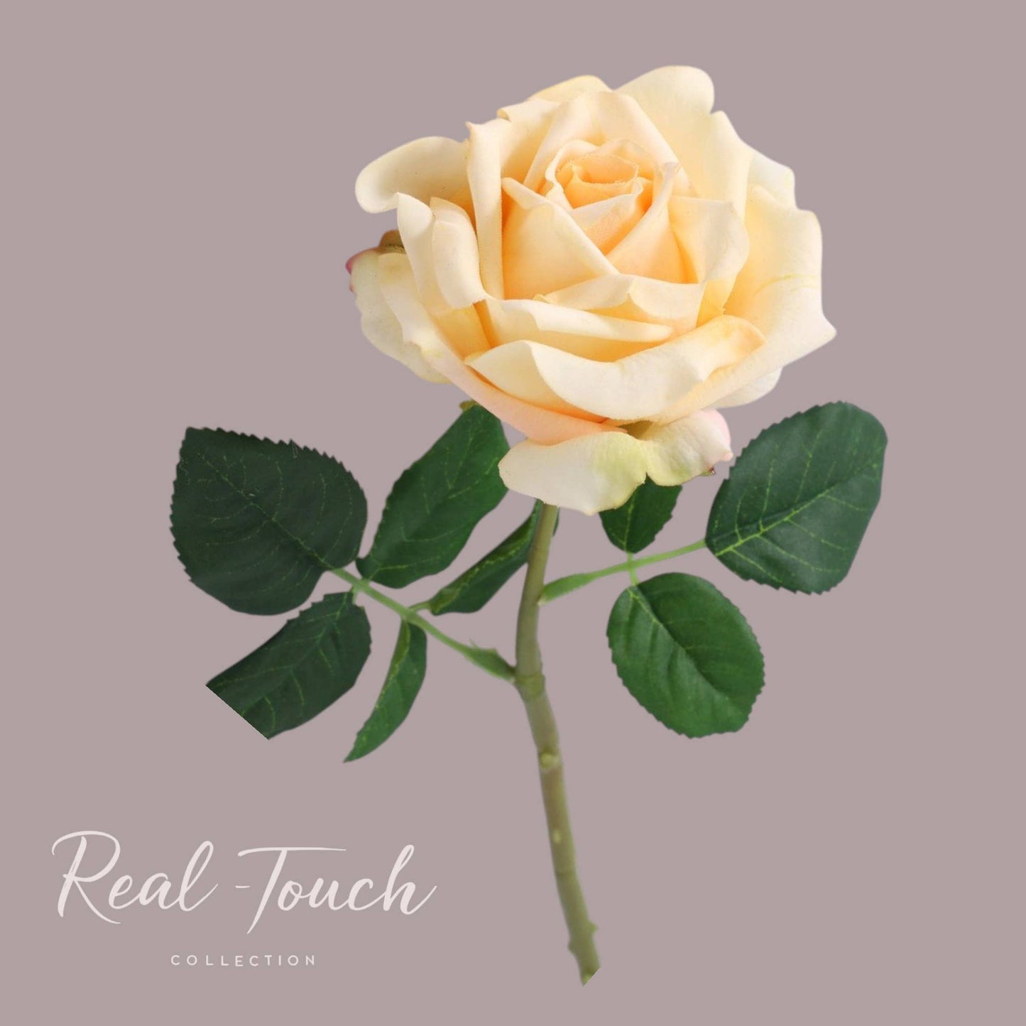 17"-Real Touch Artificial Ingrid Bergman garden Rose 