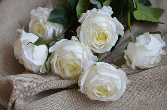 17"-Ultra Realist Real touch Cabbage Rose-Artificial 
