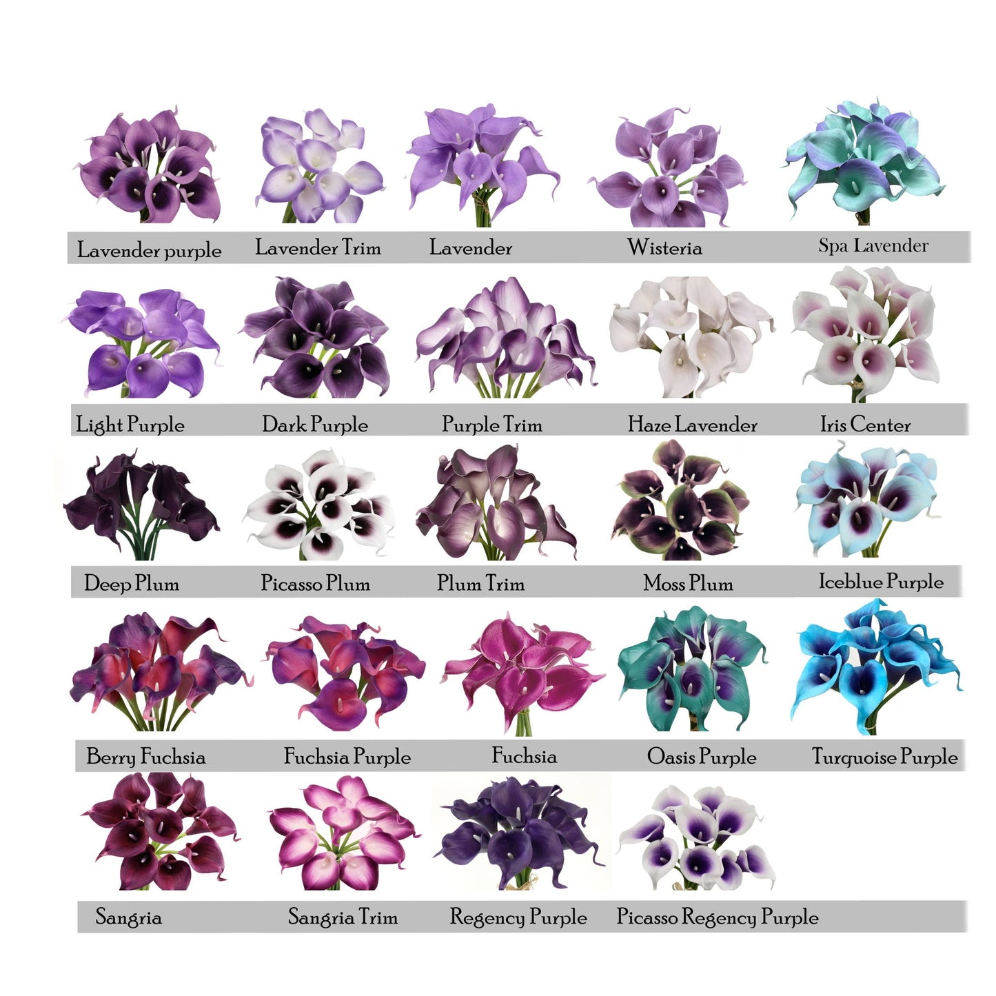 Real Touch Small Bloom Calla Lily-shades of purple
