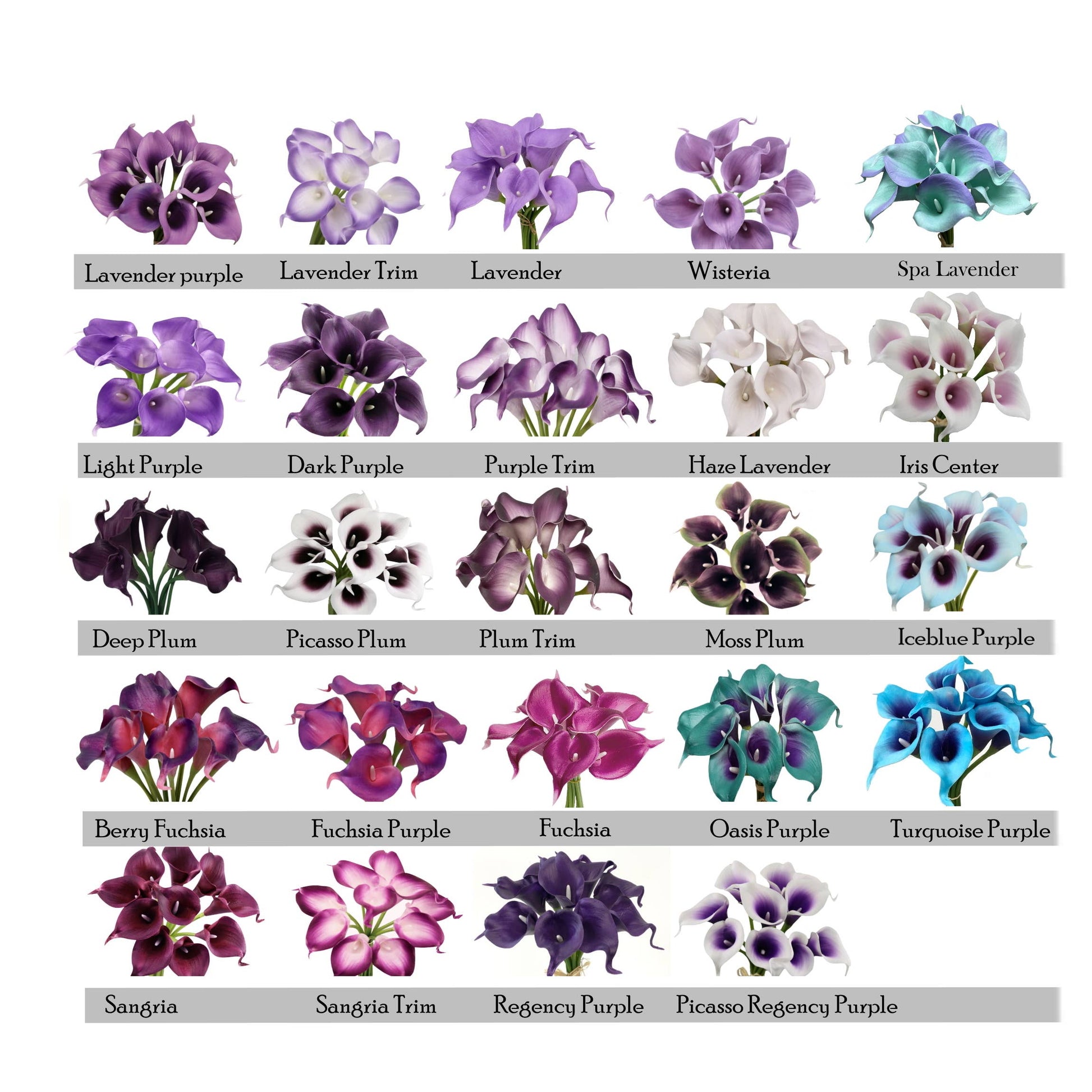 Real Touch Small Bloom Calla Lily-shades of purple
