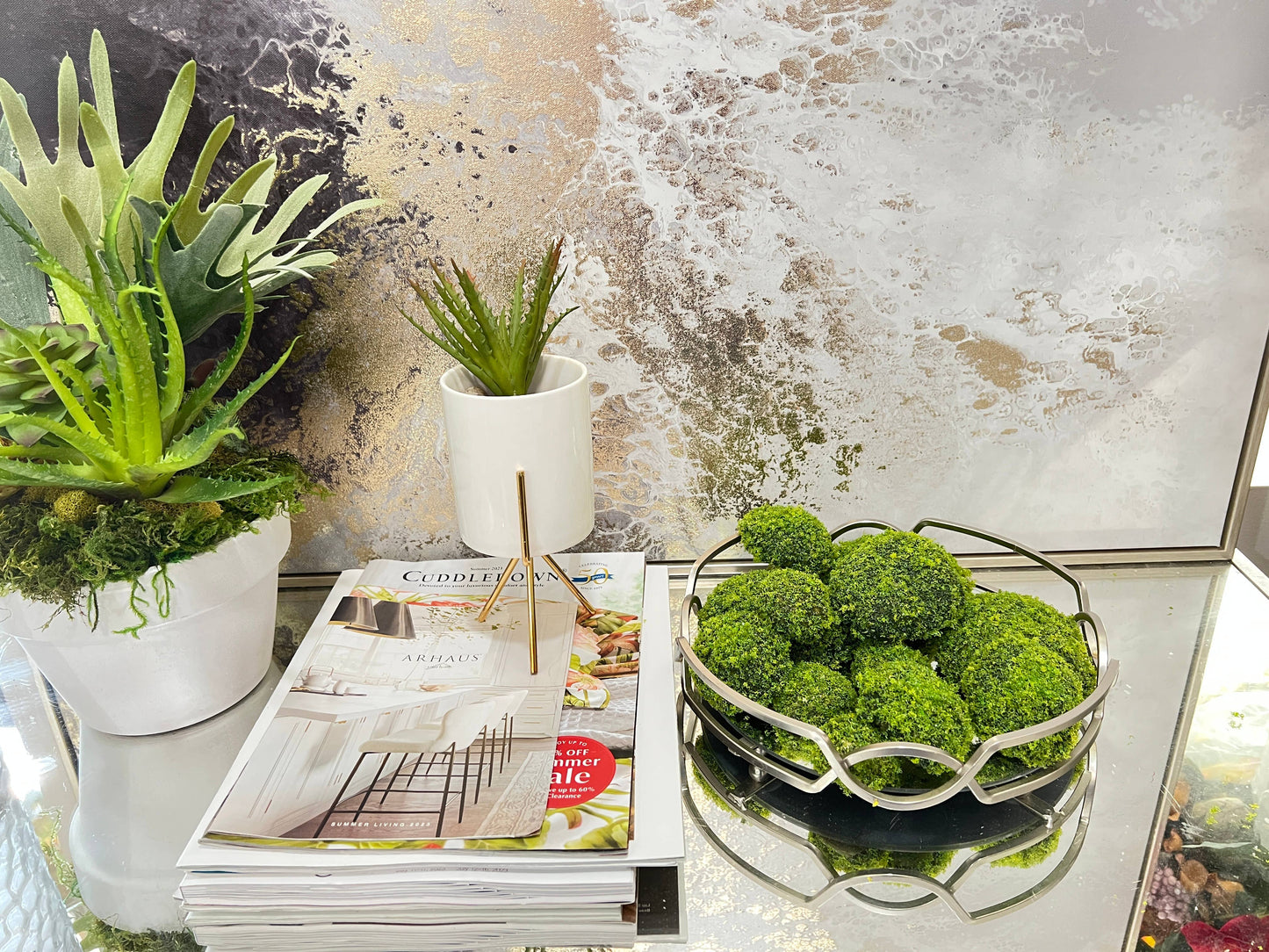 Assorted Sizes (Pack of 12)Artificial Petite Moss Dome Set