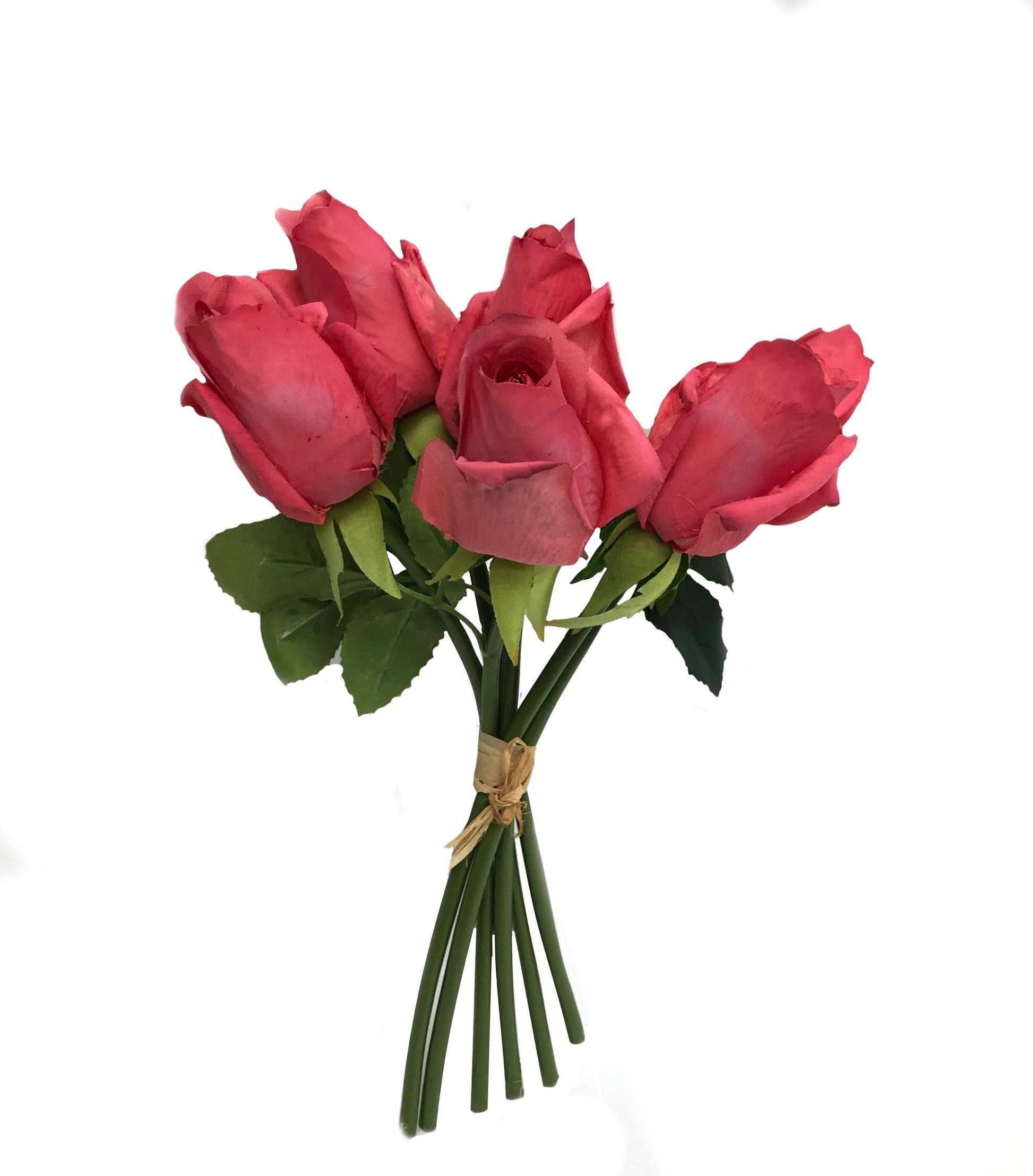 Pack of 7 or 12 stems-Real Touch rosebud bouquet