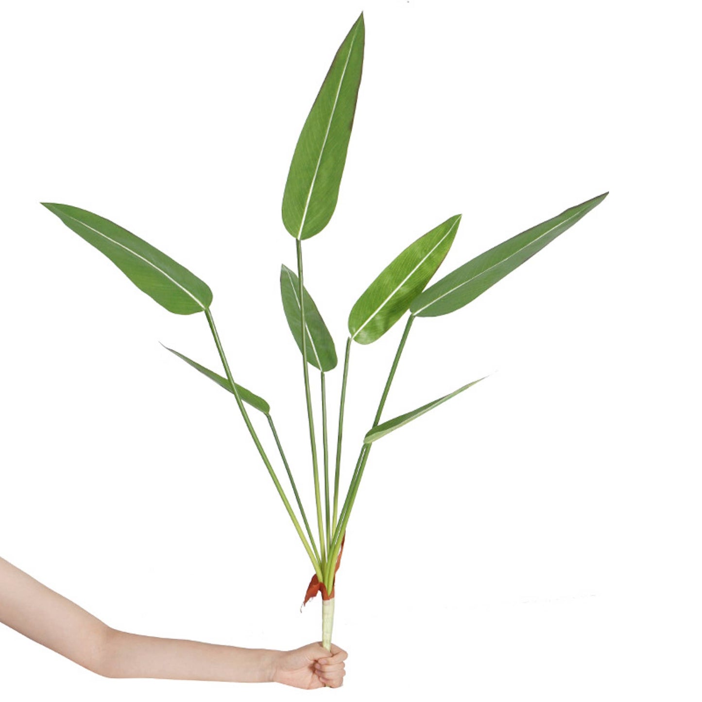 35" Artificial Bird of Paradise Leaf Bush-7 Sprays