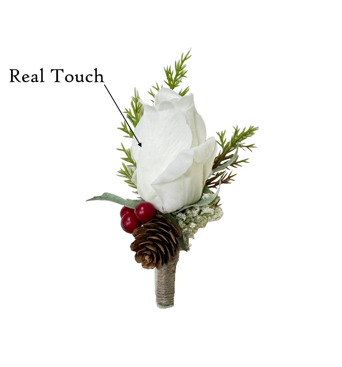 Ready to use-Elegant Real Touch rose Boutonniere - Clip&Pin